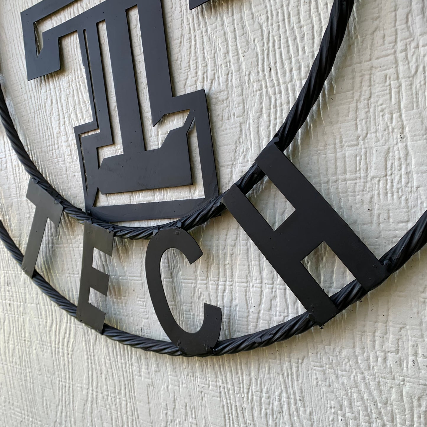 TEXAS TECH RUSTIC BLACK CUSTOM METAL VINTAGE CRAFT WESTERN HOME DECOR HANDMADE