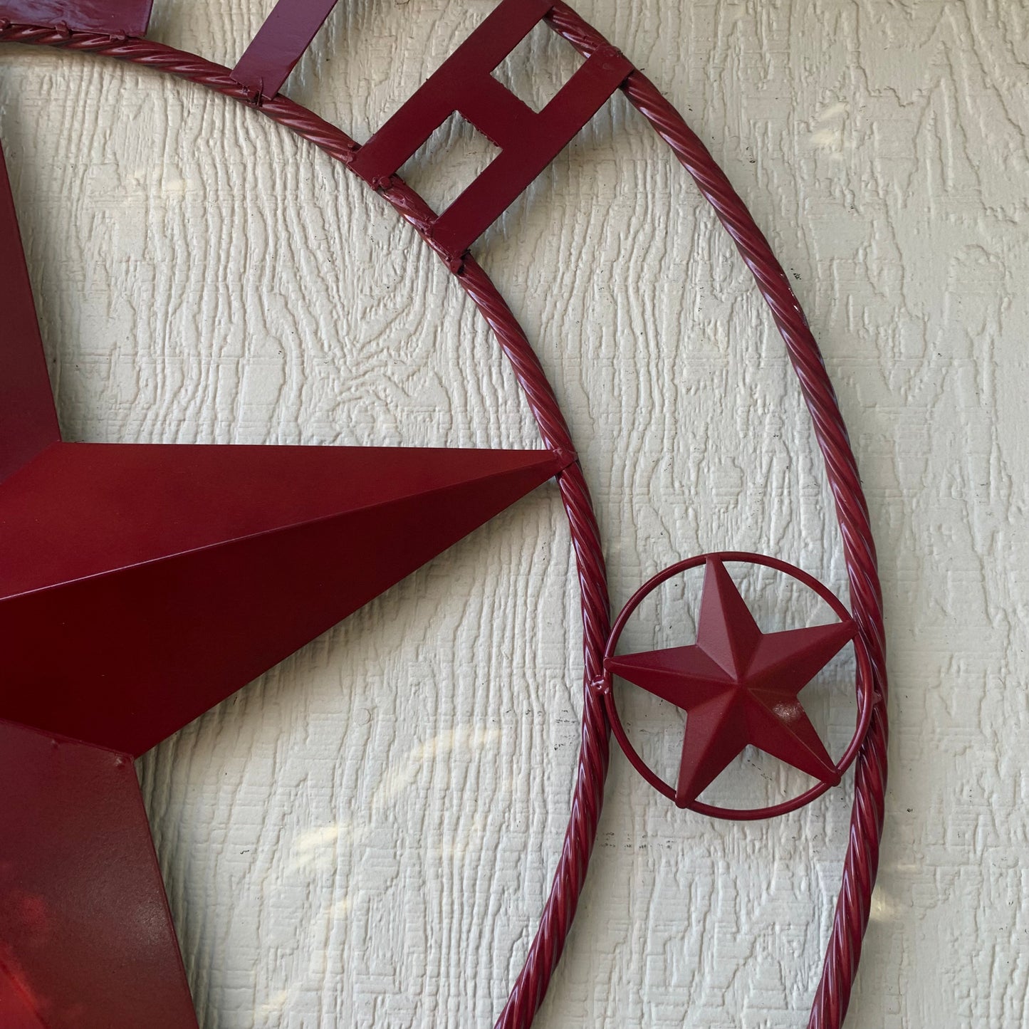 RAGETH STYLE YOUR CUSTOM STAR METAL NAME RUSTIC BURGUNDY RED PHILLIPS CUSTOM 3d STAR METAL NAME BARN STAR TWISTED ROPE RING DESIGN METAL WALL ART HOME DECOR ANY SIZE
