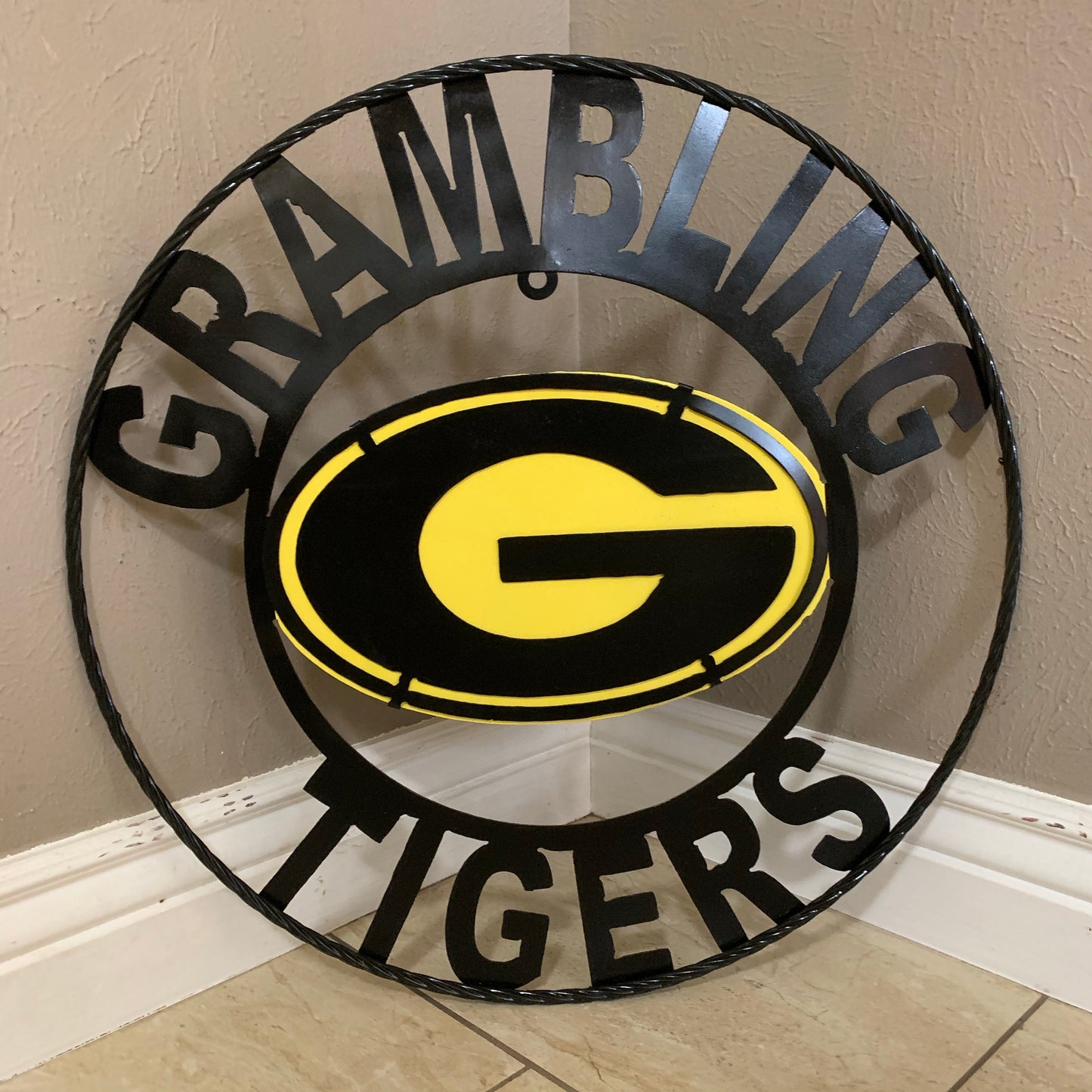 GRAMBLING TIGERS CUSTOM METAL VINTAGE CRAFT SIGN WESTERN HOME DECOR HANDMADE