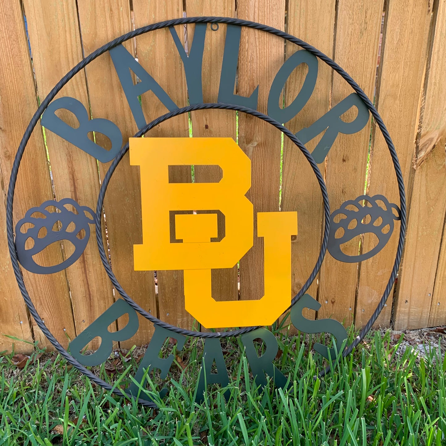 12", 18", 24", 32" BAYLOR BEARS CUSTOM METAL VINTAGE CRAFT WESTERN HOME DECOR HANDMADE