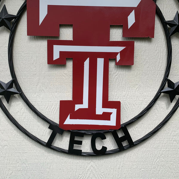 TEXAS TECH METAL COLLEGE WESTERN HOME DECOR WALL ART BRAND NEW