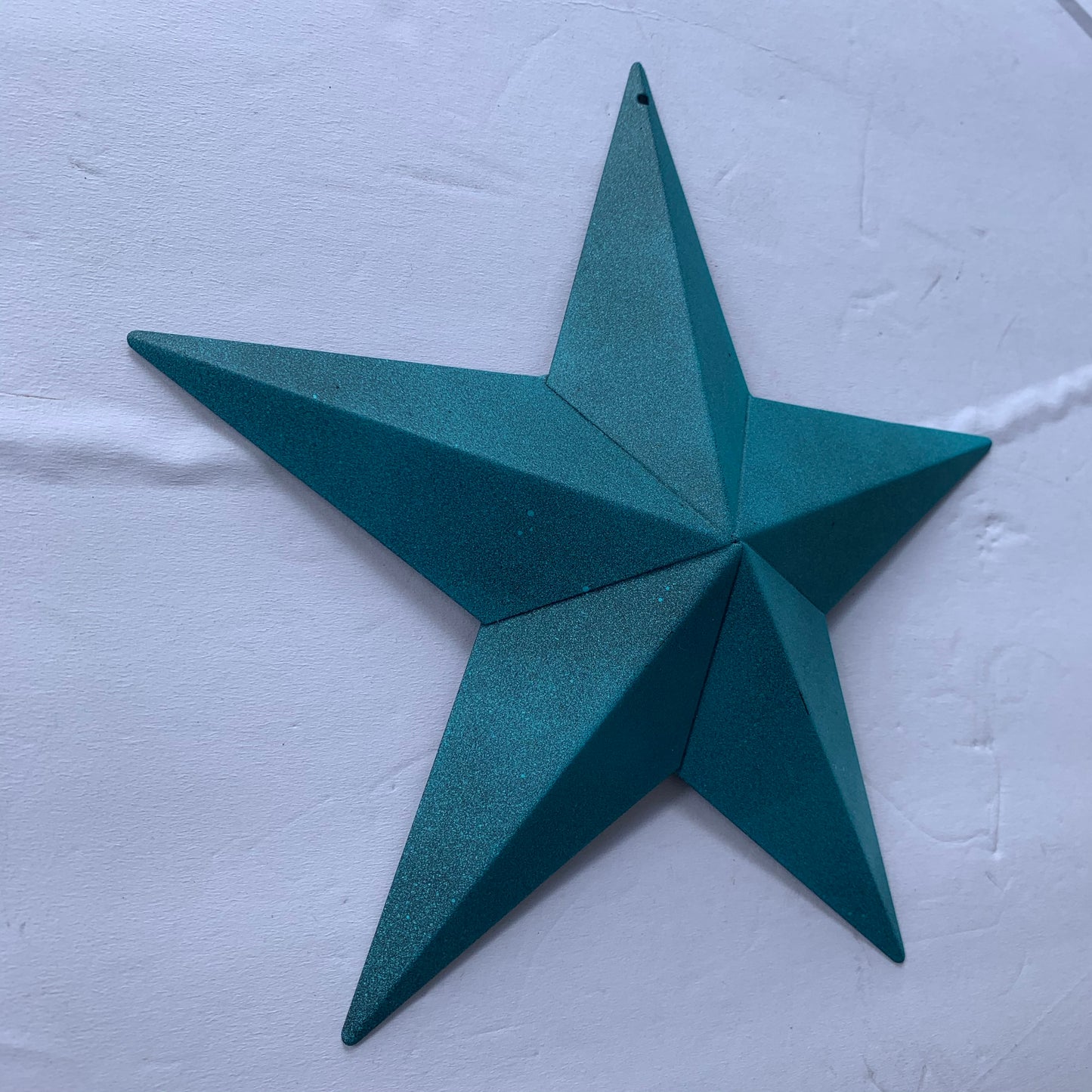 #EH10474 RUSTIC TURQUOISE DISTRESSED TWO TONE BARN METAL STAR WESTERN HOME DECOR ART NEW