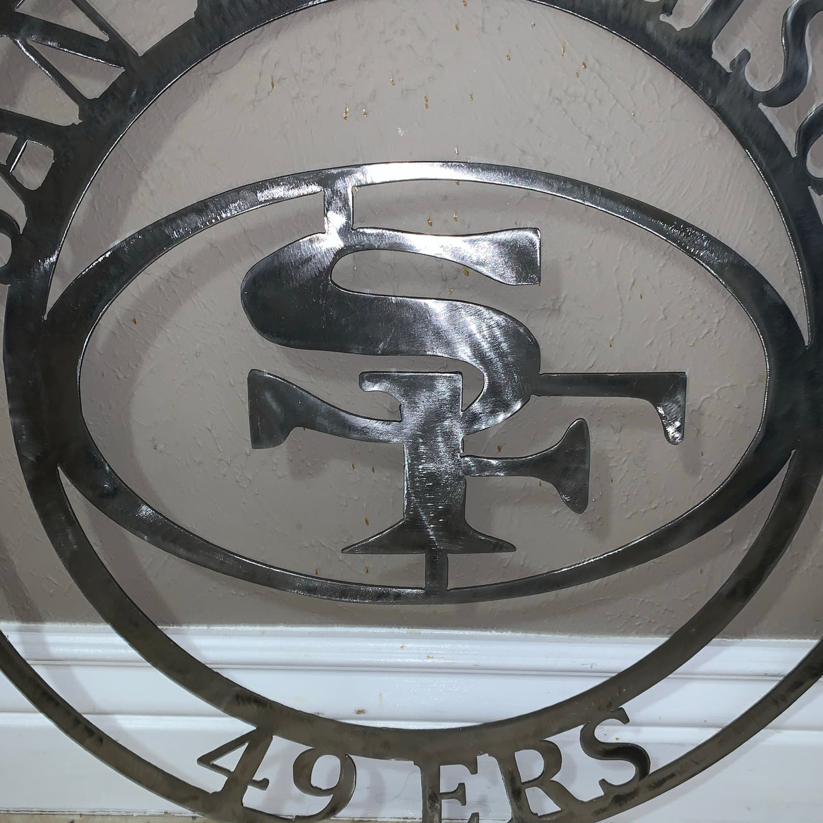 SAN FRANCISCO 49ERS METAL CUSTOM VINTAGE RAW METAL CRAFT TEAM SIGN HANDMADE 12",18",24",32",36",40",50"