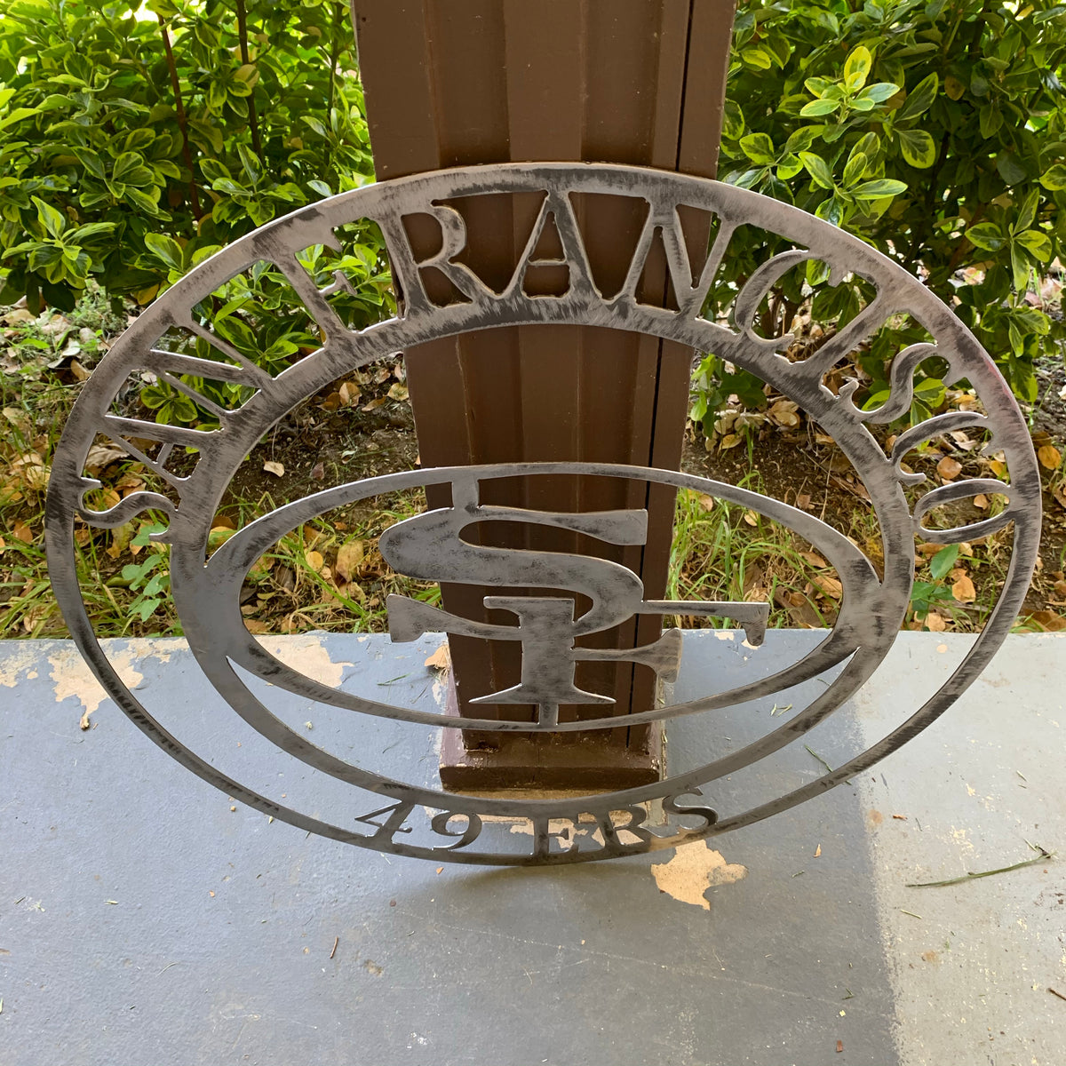 SAN FRANCISCO 49ERS METAL CUSTOM VINTAGE RAW METAL CRAFT TEAM SIGN HANDMADE 12",18",24",32",36",40",50"