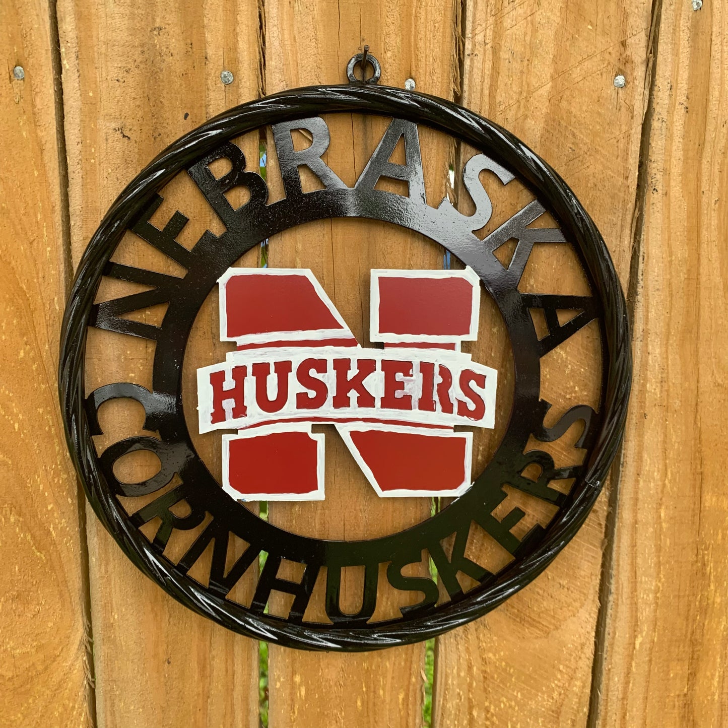 NEBRASKA HUSKERS METAL CUSTOM VINTAGE CRAFT TEAM SIGN WESTERN HOME DECOR HANDMADE 12",18",24",36"