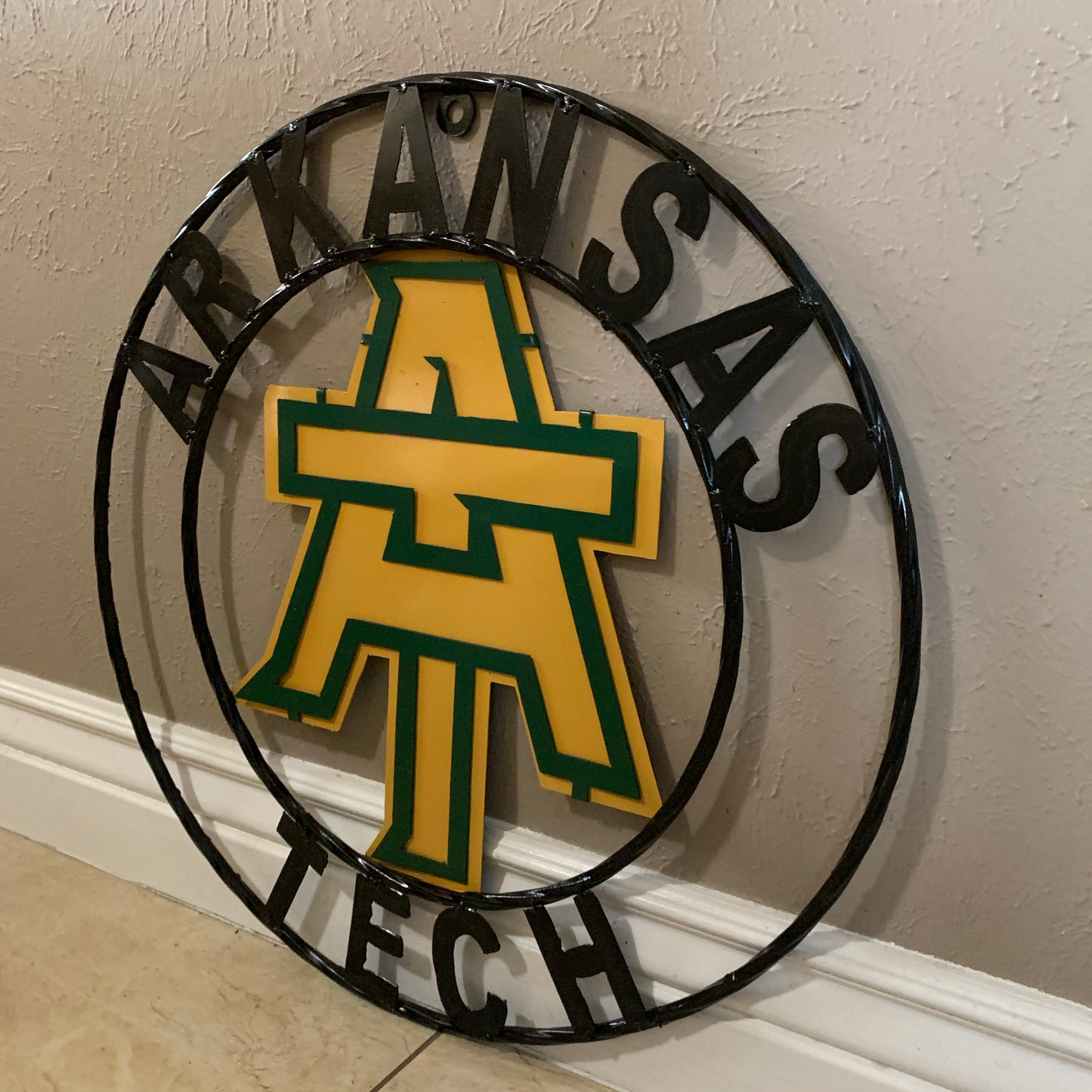 ARKANSAS TECH CUSTOM METAL VINTAGE CRAFT SIGN TEAM WESTERN HOME DECOR HANDMADE