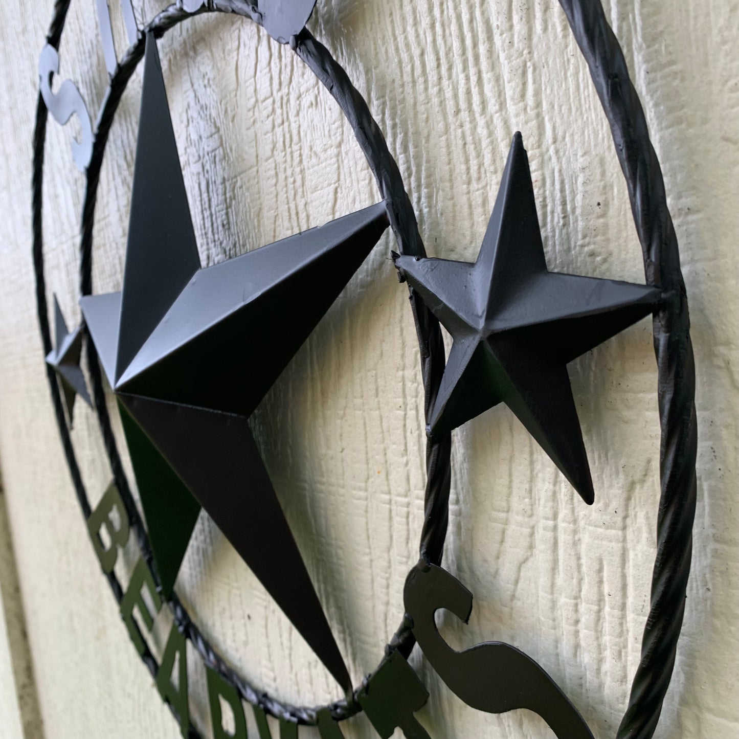24",32" SHSU SAM HOUSTON BEARKATS RUSTIC BLACK METAL CUSTOM VINTAGE CRAFT RUSTIC BLACK TEAM STAR HANDMADE