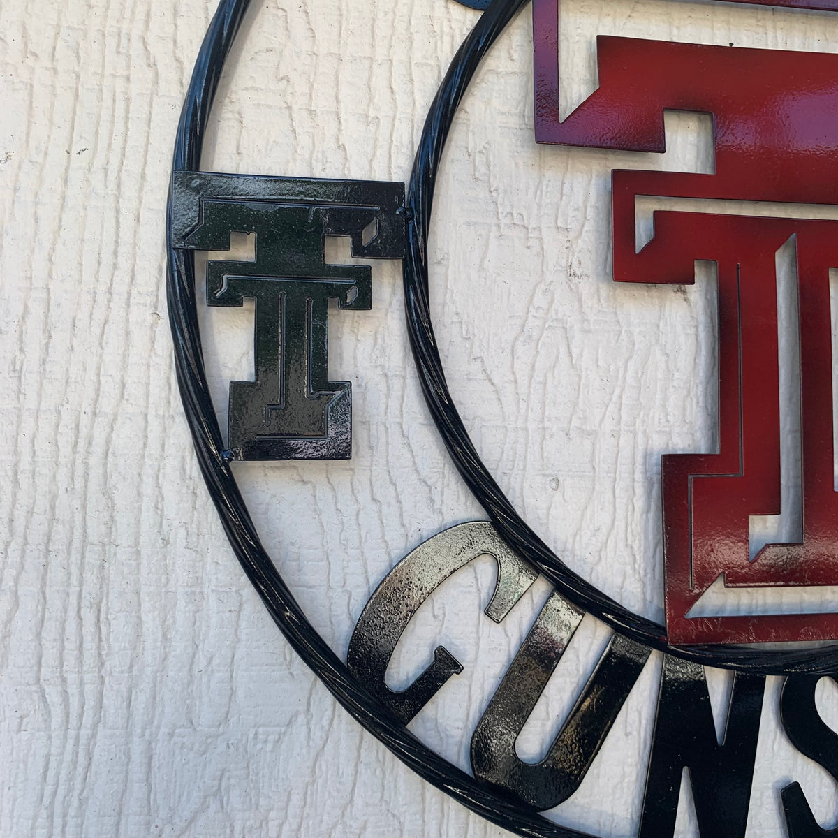 12", 18", 24", 32" GET YOUR GUNS UP TEXAS TECH CUSTOM METAL VINTAGE CRAFT TEAM SIGN