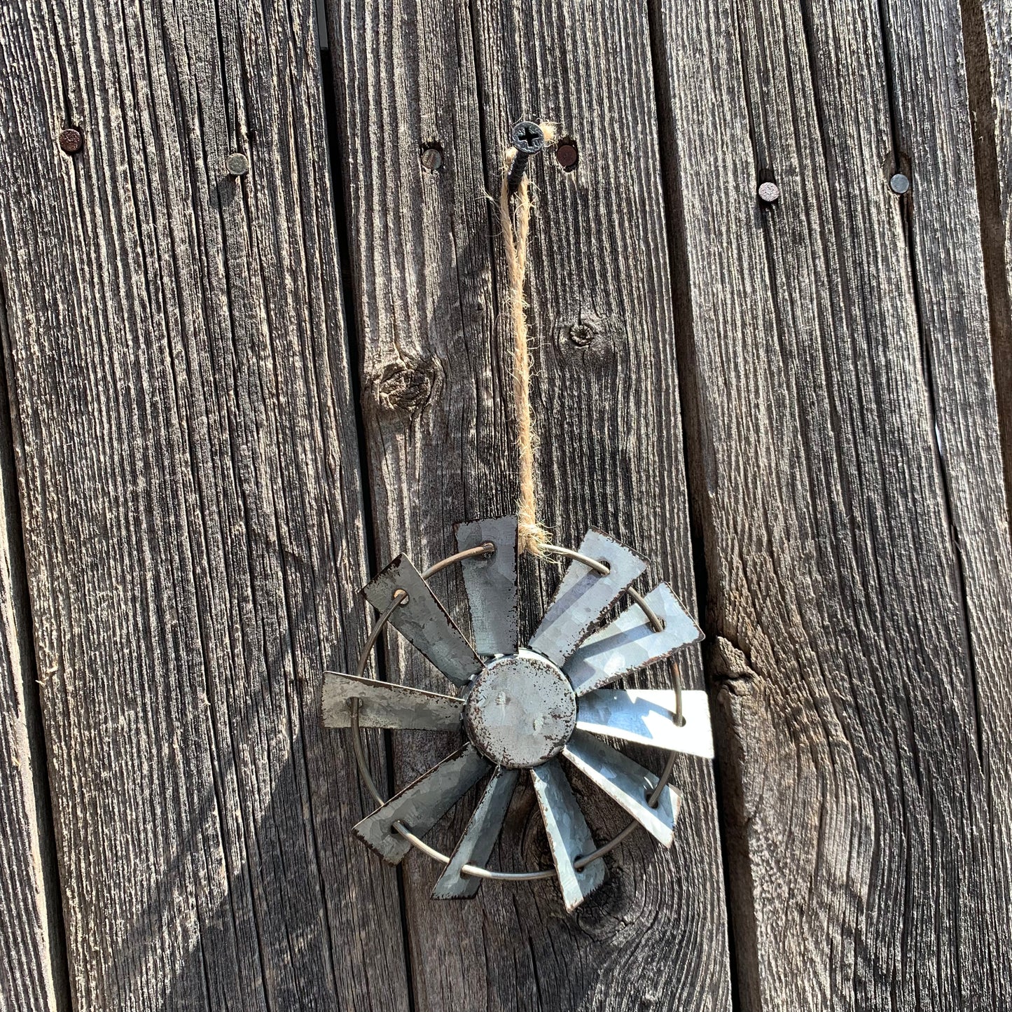4" WINDMILL ORNAMENT FARMHOUSE METAL ART WESTERN HOME DECOR #EH12169 --FREE SHIPPING