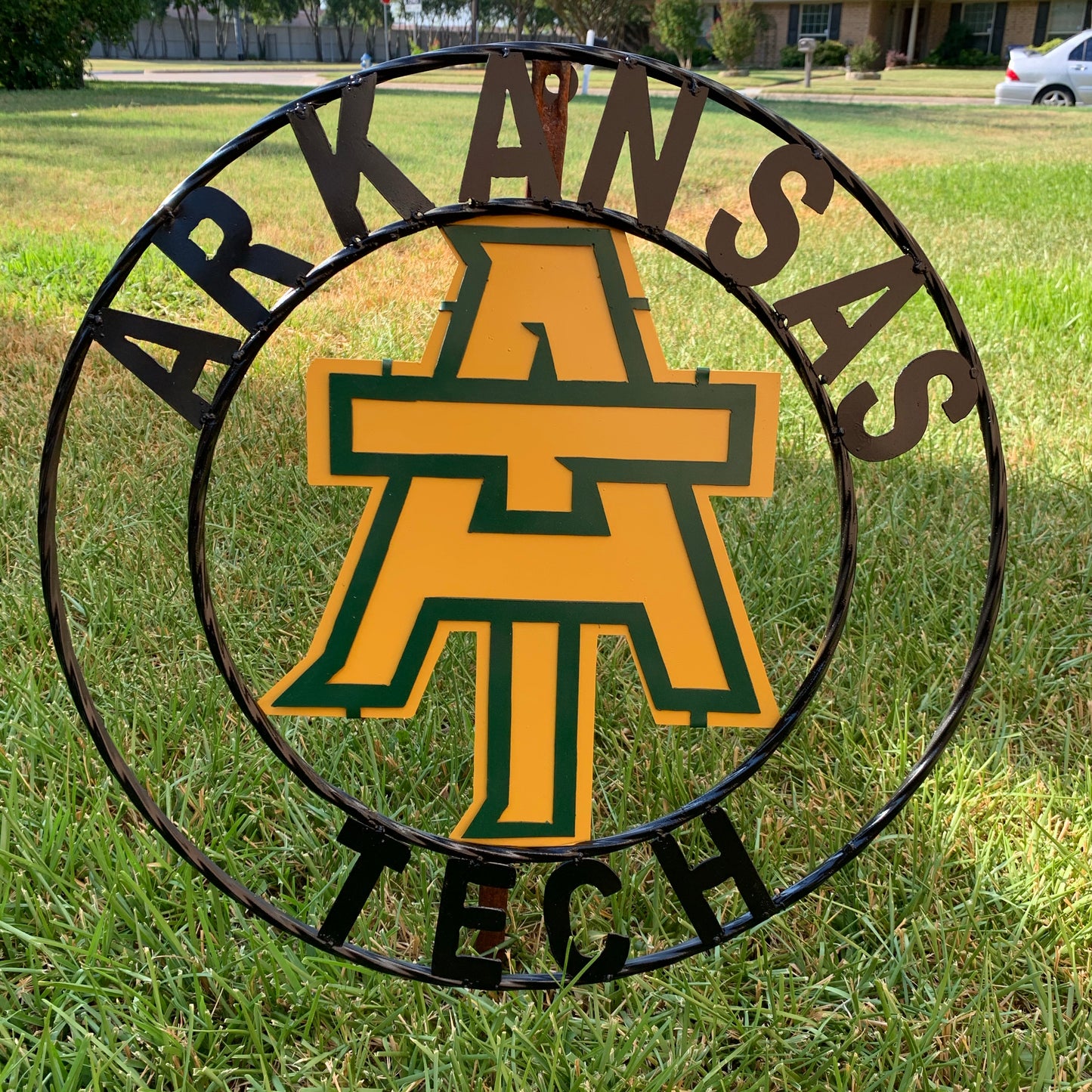ARKANSAS TECH CUSTOM METAL VINTAGE CRAFT SIGN TEAM WESTERN HOME DECOR HANDMADE