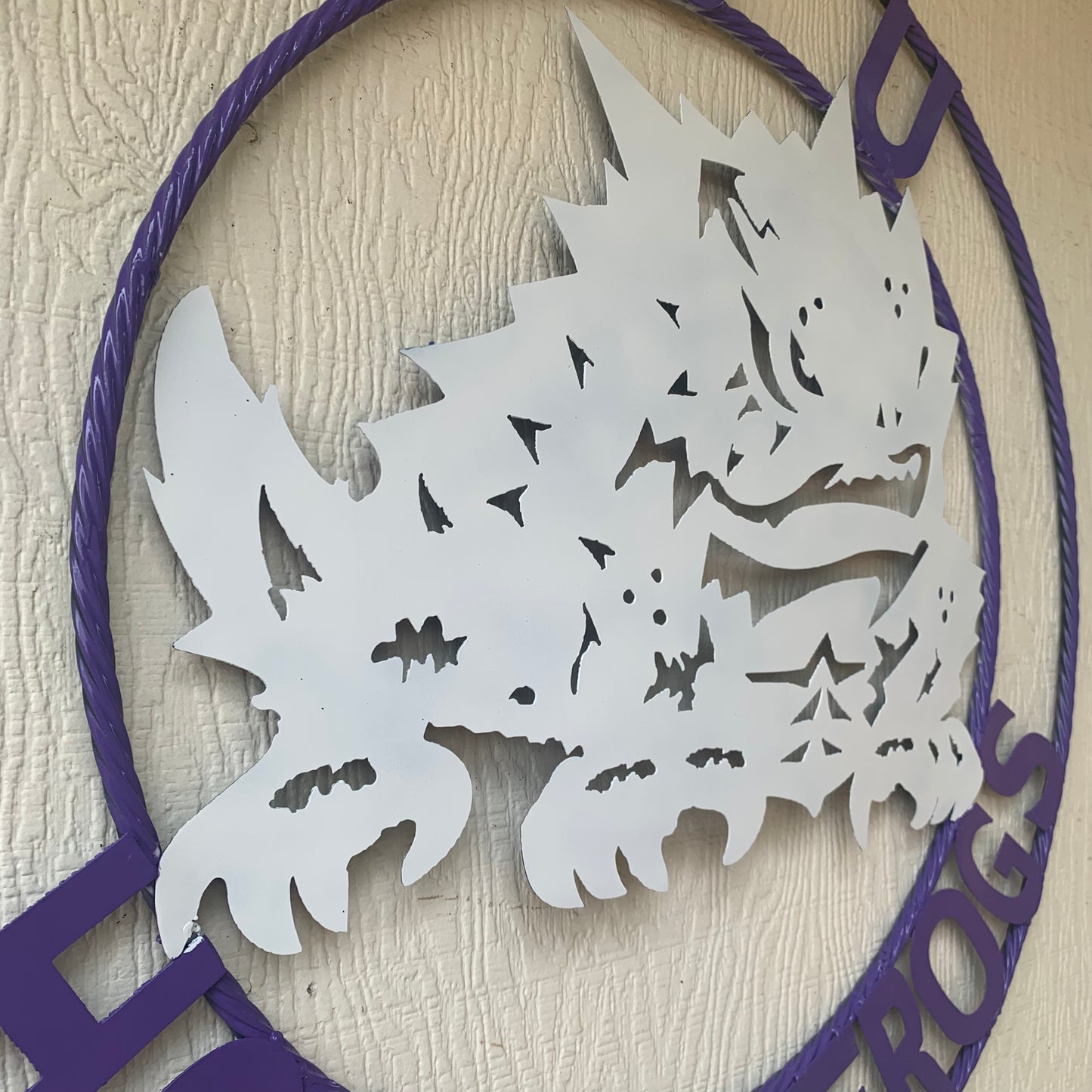 12",18",24",32",36" TCU HORNED FROGS CUSTOM METAL VINTAGE CRAFT TEAM SIGN HANDMADE