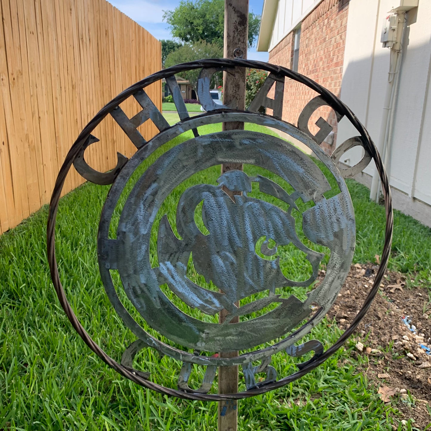 12", 18", 24", 32" CHICAGO CUBS CUSTOM RAW METAL VINTAGE CRAFT TEAM SPORTS SIGN HANDMADE