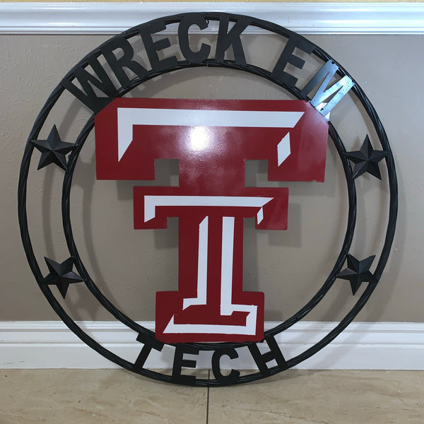 TEXAS TECH METAL COLLEGE WESTERN HOME DECOR WALL ART BRAND NEW