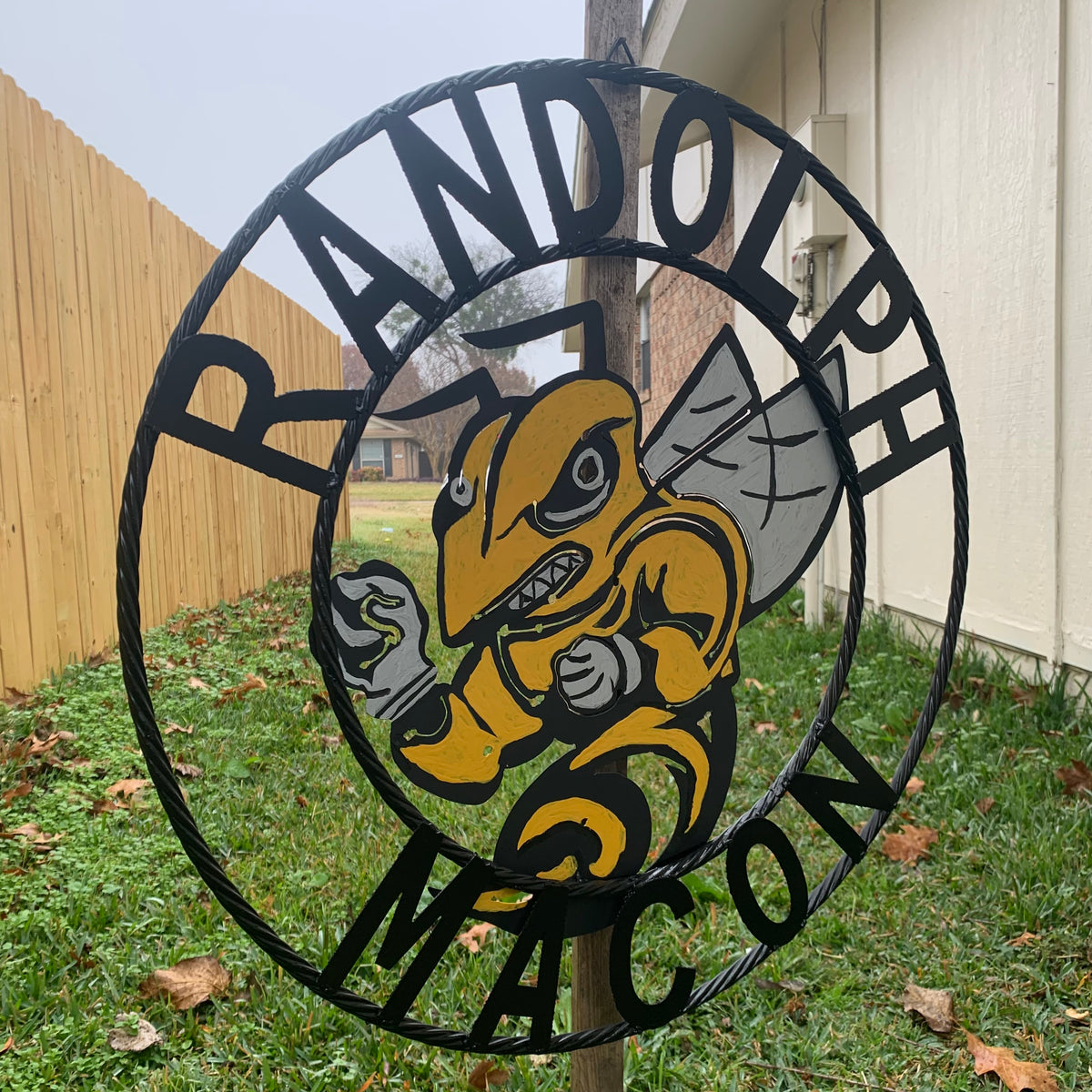 RANDOLPH MACON CUSTOM METAL VINTAGE CRAFT TEAM SIGN HANDMADE 12",18",24",32" SIZES