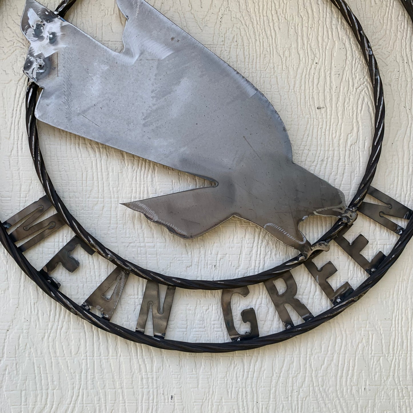 12", 18", 24", 32" UNT MEAN GREEN RAW METAL CUSTOM VINTAGE CRAFT WALL ART TEAM SIGN HANDMADE