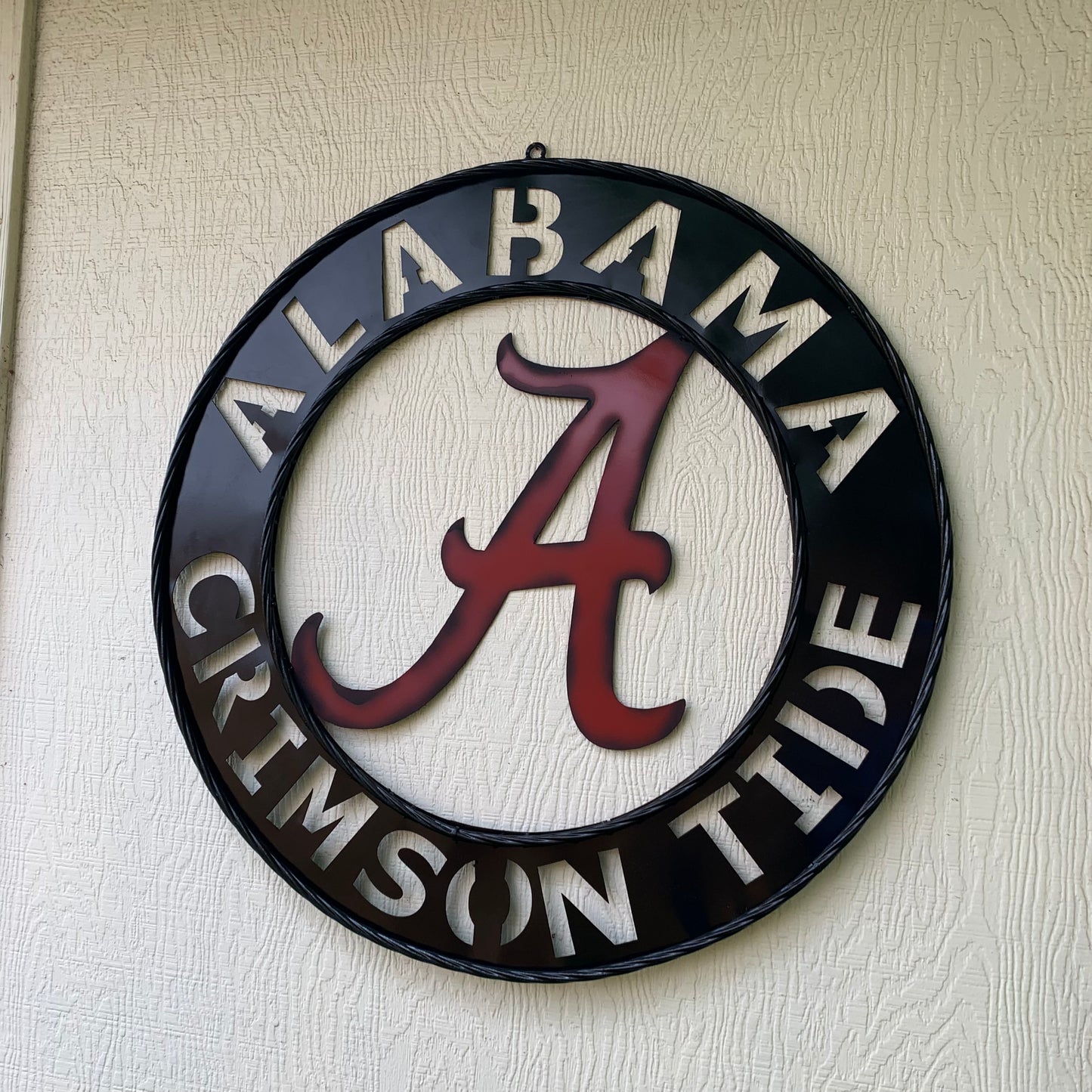 ALABAMA CRIMSON TIDE WIDE BAND RING CUSTOM METAL VINTAGE SIGN TEAM SPORTS HANDMADE