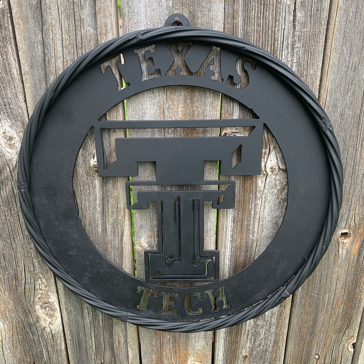 12",18",24",32",36" TEXAS TECH RUSTIC BLACK CUSTOM METAL VINTAGE CRAFT TEAM SIGN HANDMADE TO ORDER