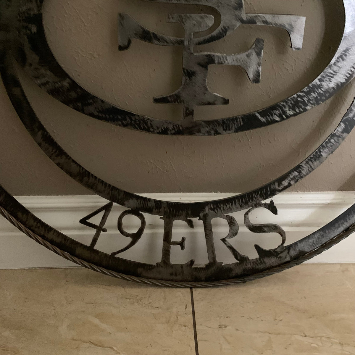 SAN FRANCISCO 49ERS METAL CUSTOM VINTAGE RAW METAL CRAFT TEAM SIGN HANDMADE 12",18",24",32",36",40",50"