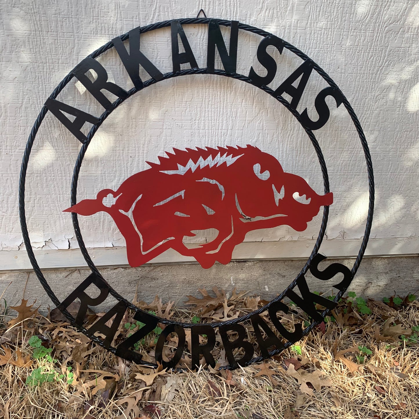 ARKANSAS RAZORBACKS CUSTOM METAL VINTAGE CRAFT SIGN TEAM WALL ART WESTERN HOME DECOR HANDAMADE