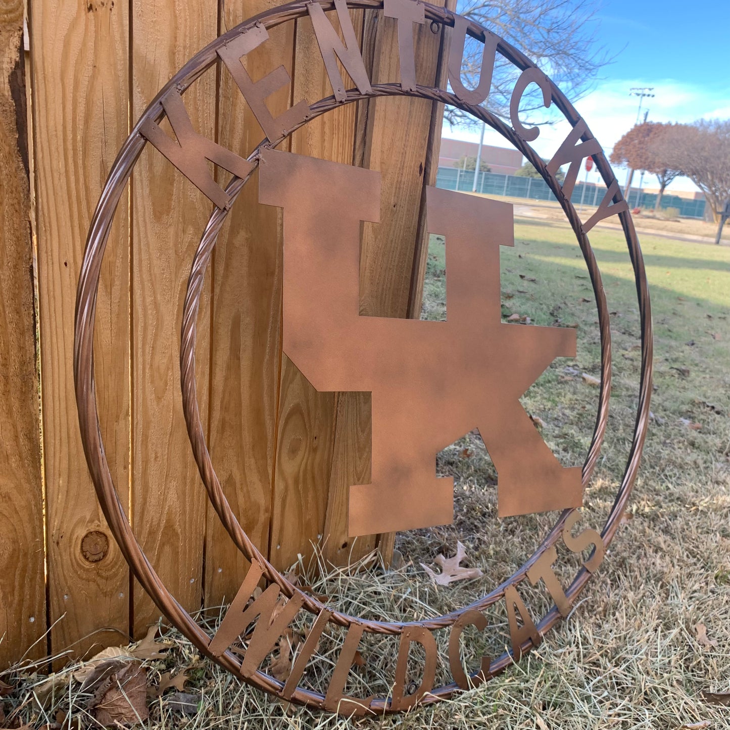 12",18", 24", 32" KENTUCKY WILDCATS RUSTIC BRONZE CUSTOM METAL VINTAGE CRAFT SIGN HANDMADE