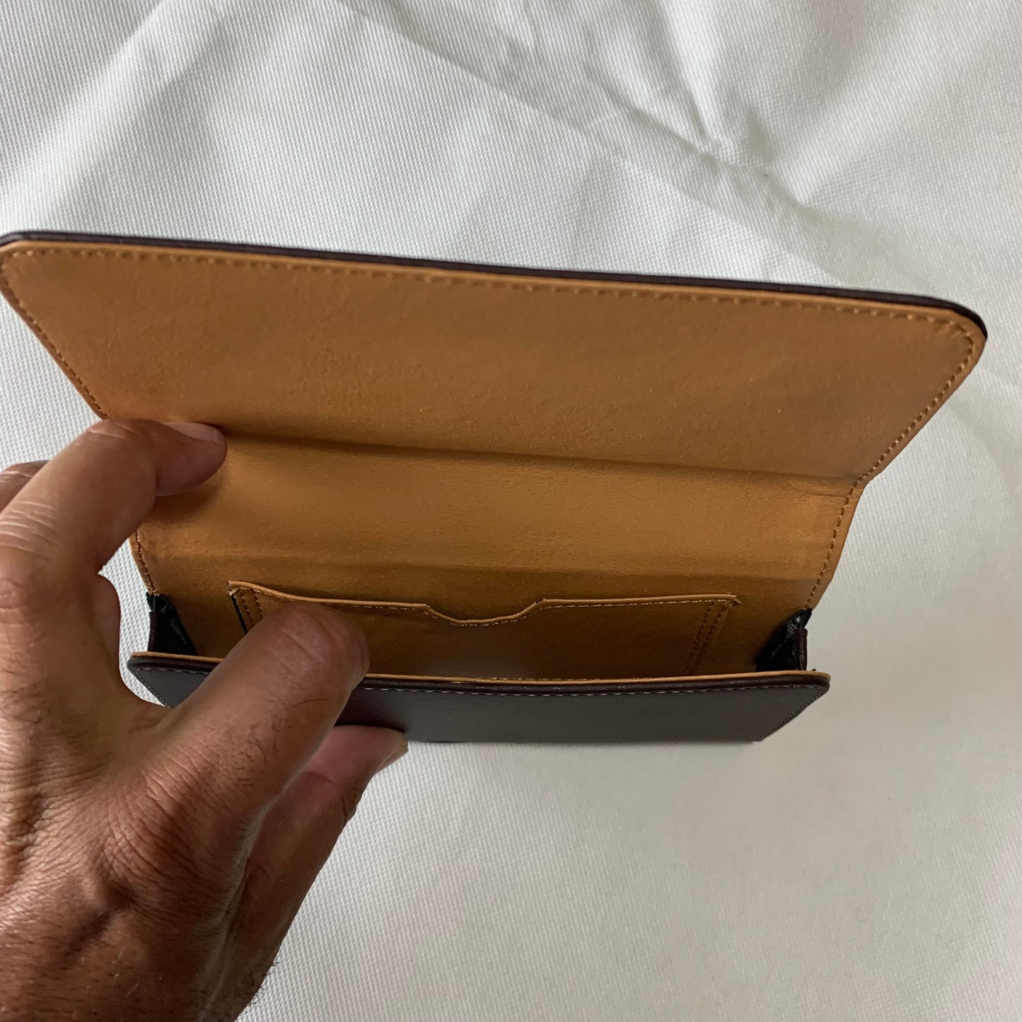 6.6" LUXMO COFFEE BROWN LEATHER EXTRA LARGE POUCH BELT LOOP HOLSTER CELL PHONE CASE UNIVERSAL OVERSIZE #LU20