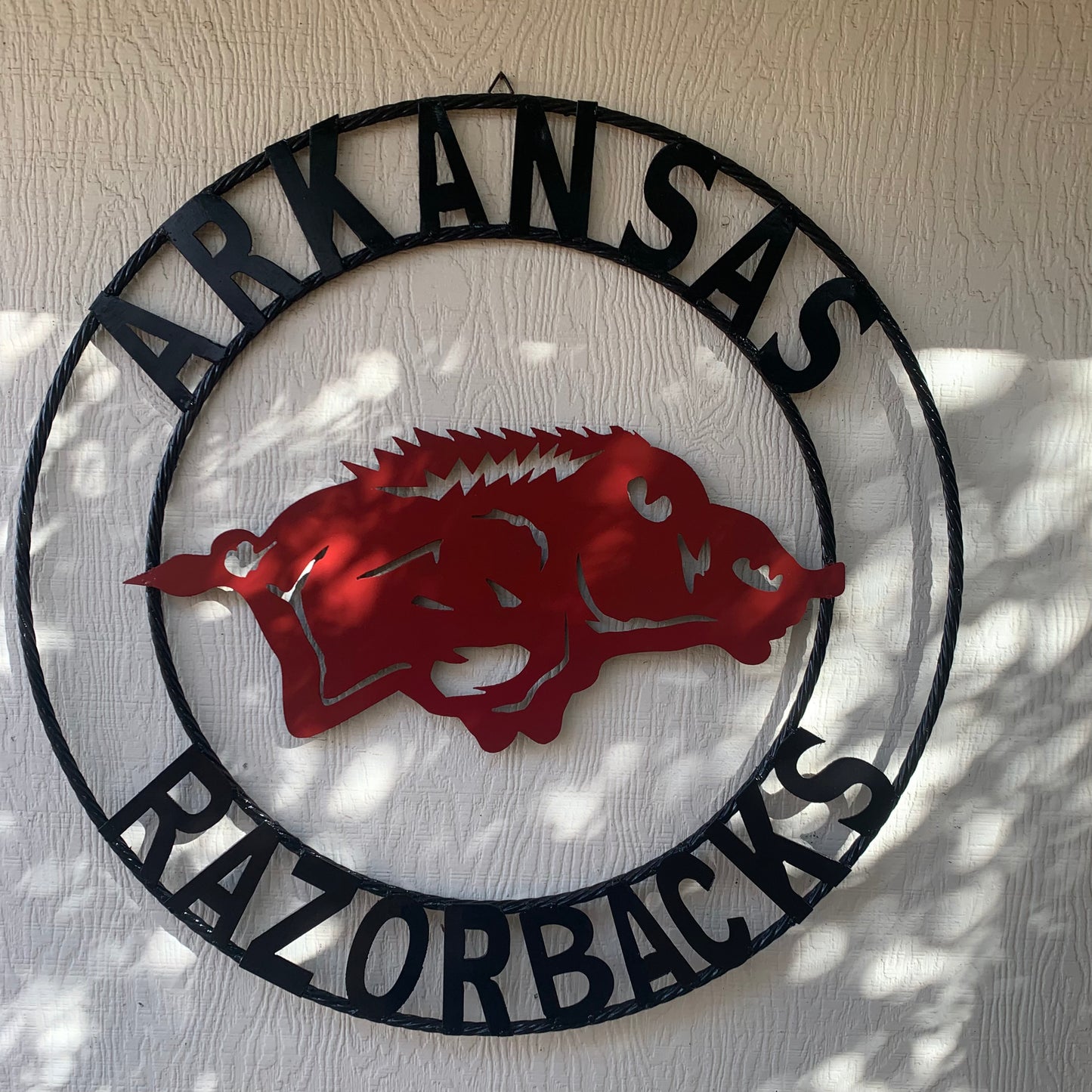 ARKANSAS RAZORBACKS CUSTOM METAL VINTAGE CRAFT SIGN TEAM WALL ART WESTERN HOME DECOR HANDAMADE