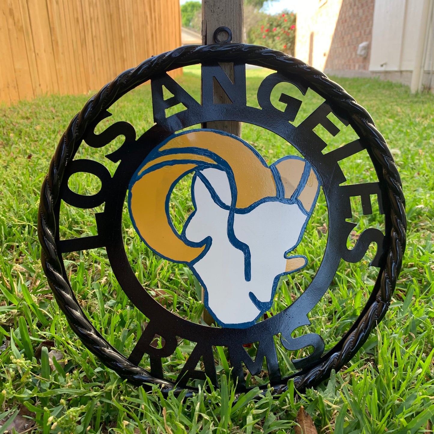 12", 18", 24", 32" LOS ANGES RAMS METAL CUSTOM VINTAGE CRAFT WALL ART TEAM SIGN HANDMADE