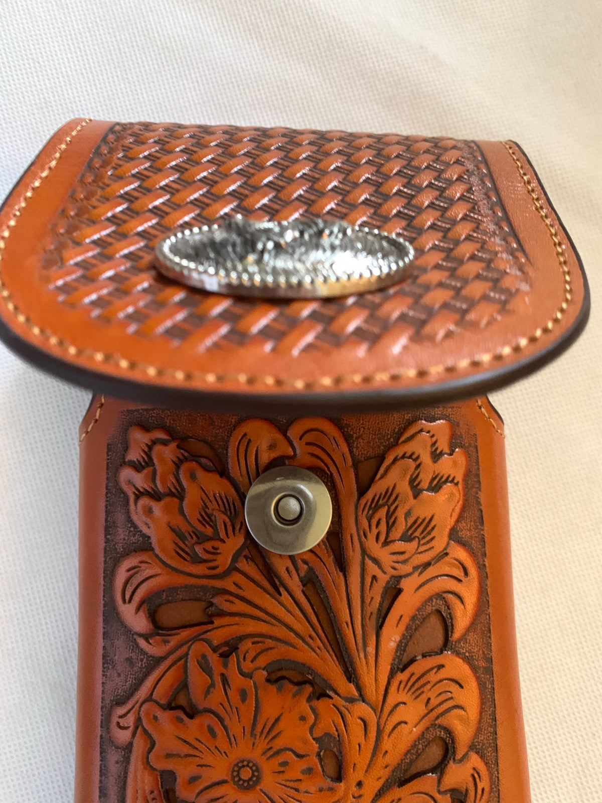 7" ROOSTER TAN BROWN LEATHER POUCH EXTRA LARGE  BELT LOOP HOLSTER CELL PHONE CASE UNIVERSAL OVERSIZE