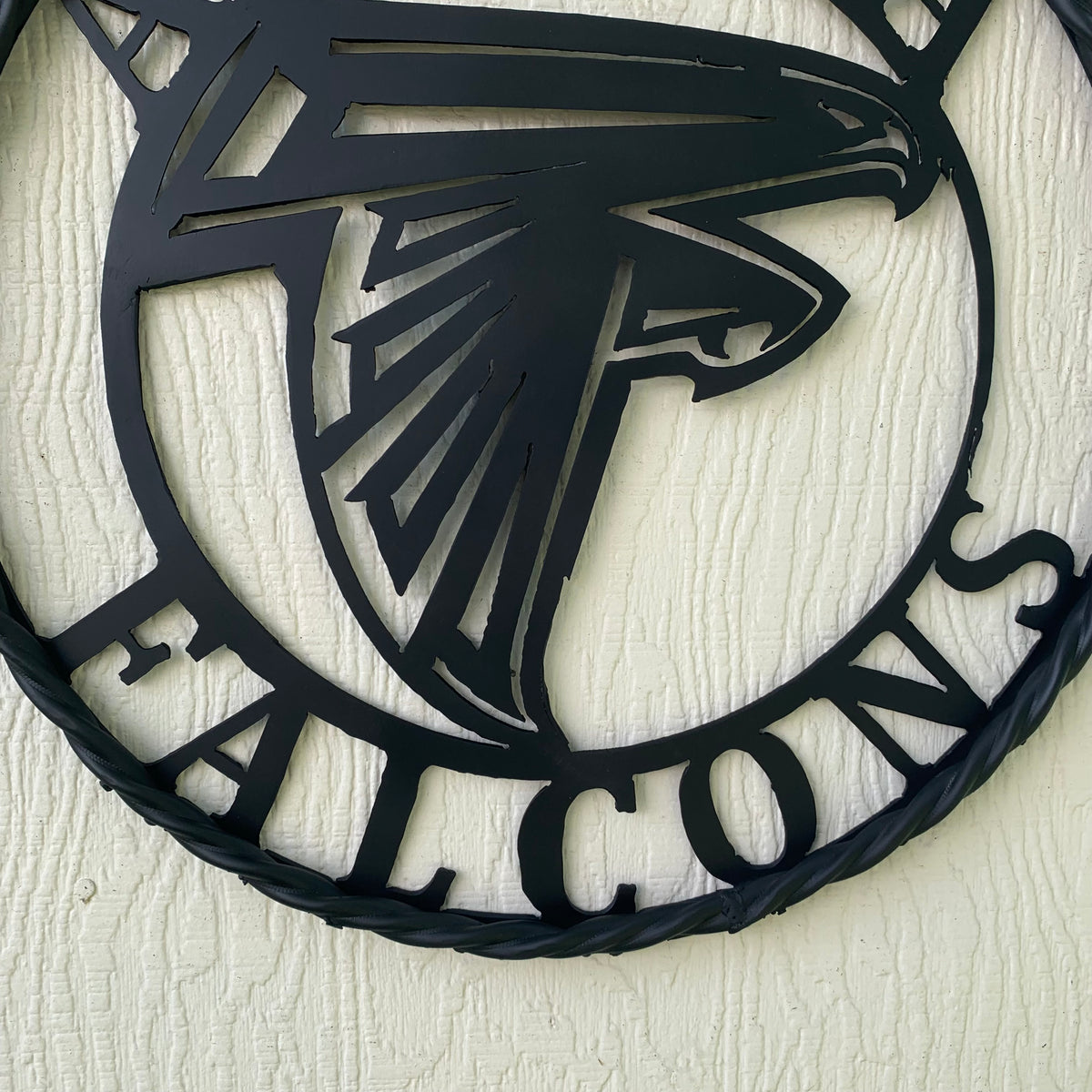 12",18",24",32",36" ATLANTA FALCONS BLACK METAL CUSTOM METAL VINTAGE CRAFT SIGN FOOTBALL TEAM WESTERN HOME DECOR HANDMADE