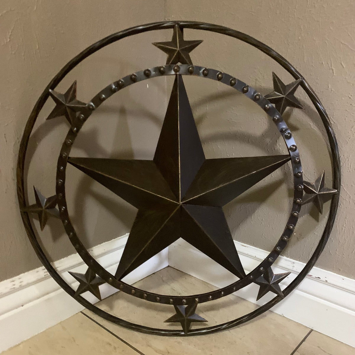 #SI_BC2109 MULTI STARS 24" BARN METAL STAR WESTERN HOME DECOR HANDMADE RUSTIC BRONZE NEW