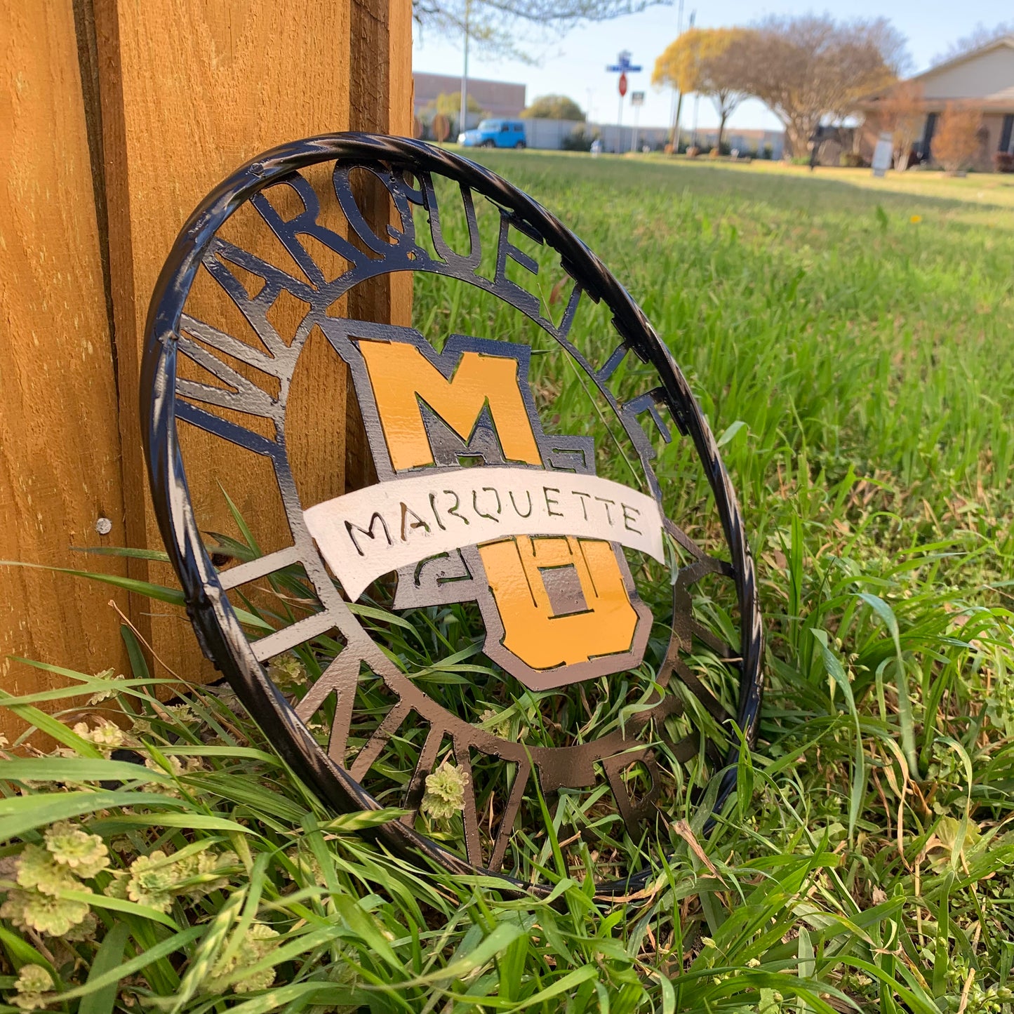 12",18",24" MARQUETTE METAL CUSTOM VINTAGE CRAFT WALL ART TEAM SIGN HANDMADE