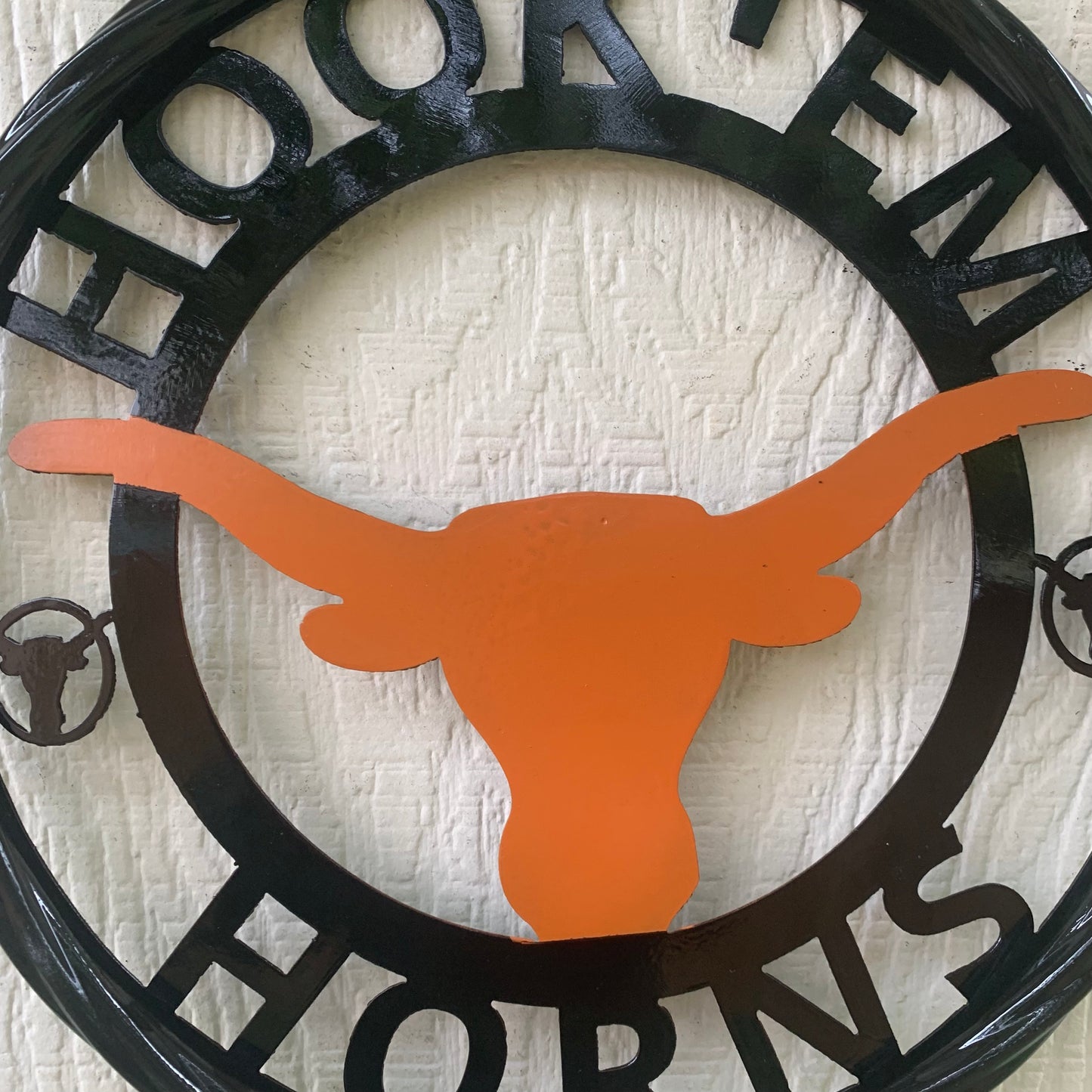 HOOKEM HORNS TEXAS LONGHORNS HOOK EM METAL CUSTOM VINTAGE CRAFT WALL ART TEAM SIGN HANDMADE