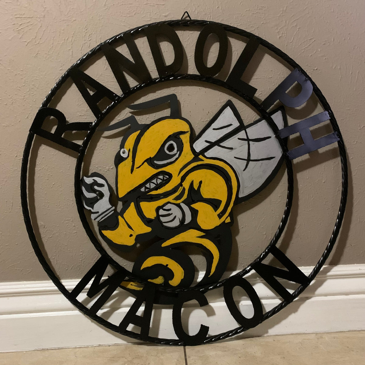 RANDOLPH MACON CUSTOM METAL VINTAGE CRAFT TEAM SIGN HANDMADE 12",18",24",32" SIZES