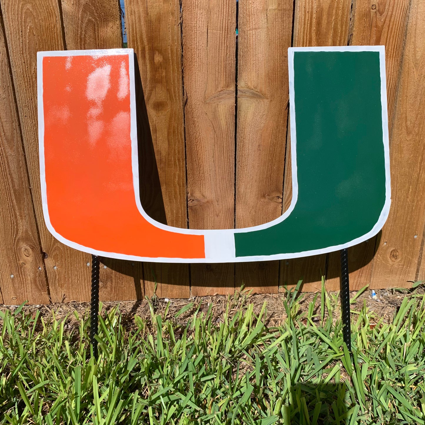 24"x15" MIAMI HURRICANES CUSTOM METAL VINTAGE CRAFT SIGN WESTERN HOME DECOR HANDMADE LASER CUT