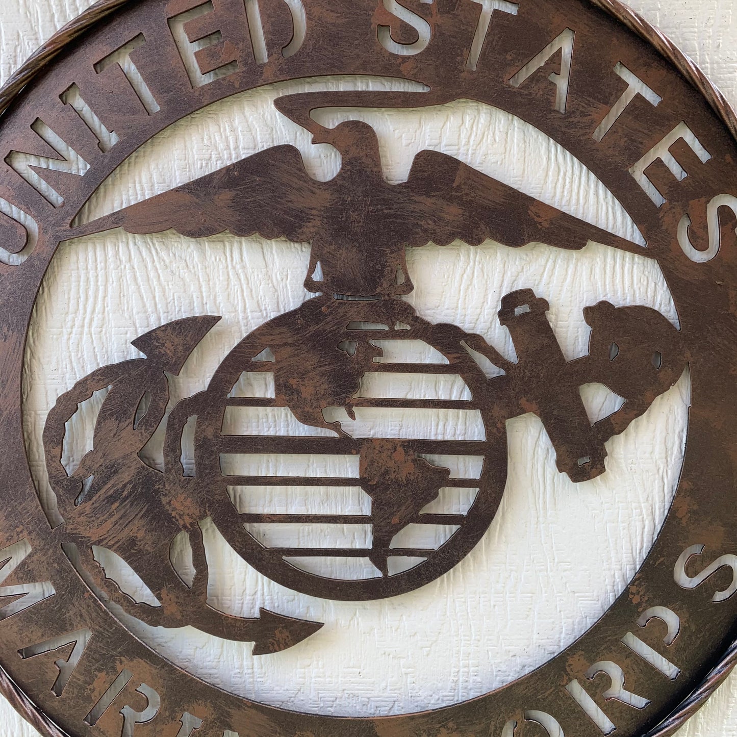#EH10851 24" UNITED STATES MARINE CORPS MILITARY LASERCUT METAL WALL ART SIGN WESTERN HOME DECOR HANDMADE BRONZE