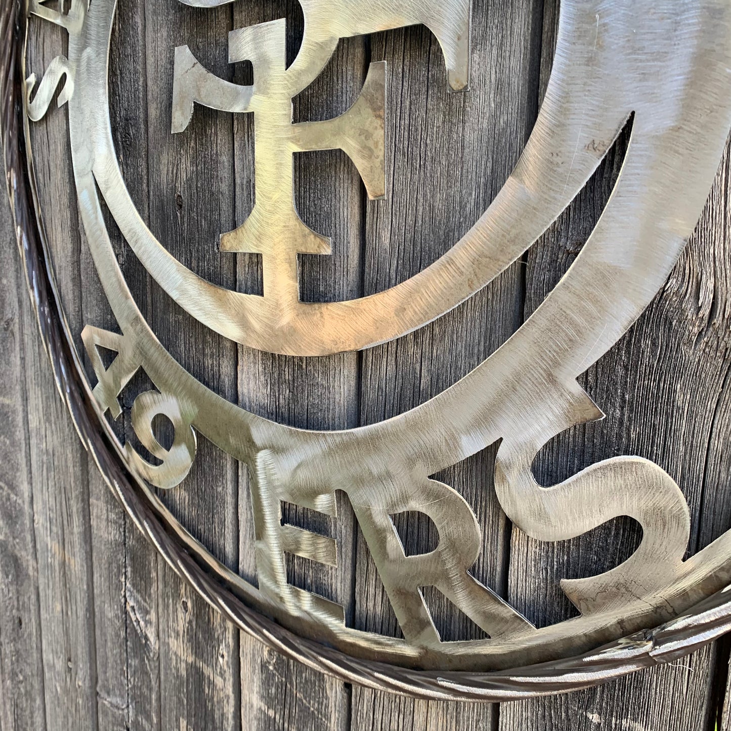 SAN FRANCISCO 49ERS METAL CUSTOM VINTAGE RAW METAL CRAFT TEAM SIGN HANDMADE 12",18",24",32",36",40",50"