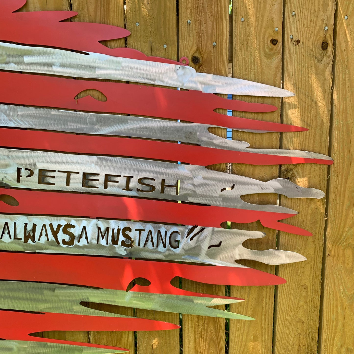 CUSTOM NAME KANSAS CITY CHIEFS METAL TATTERED FLAG CUSTOM VINTAGE CRAFT WALL ART HANDMADE