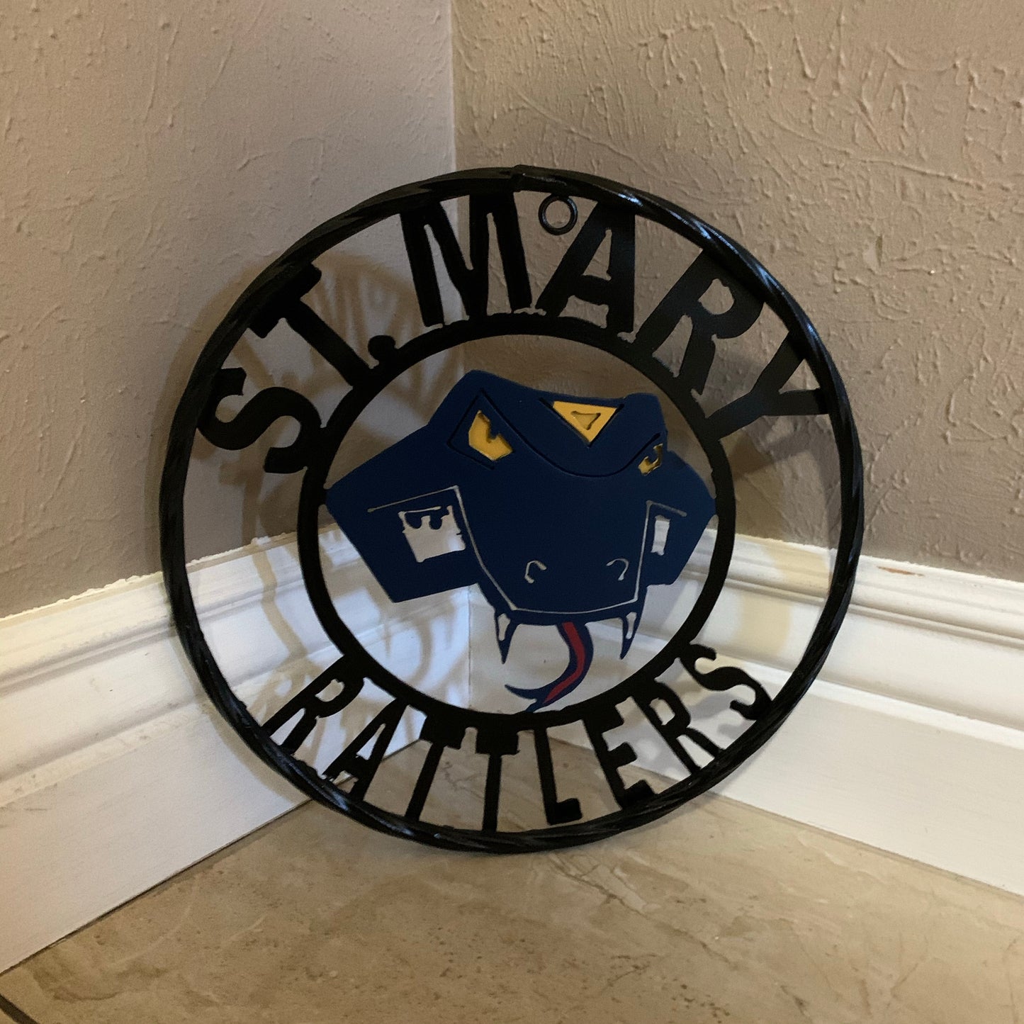 St. MARY RATTLERS METAL CUSTOM VINTAGE CRAFT TEAM SIGN HANDMADE