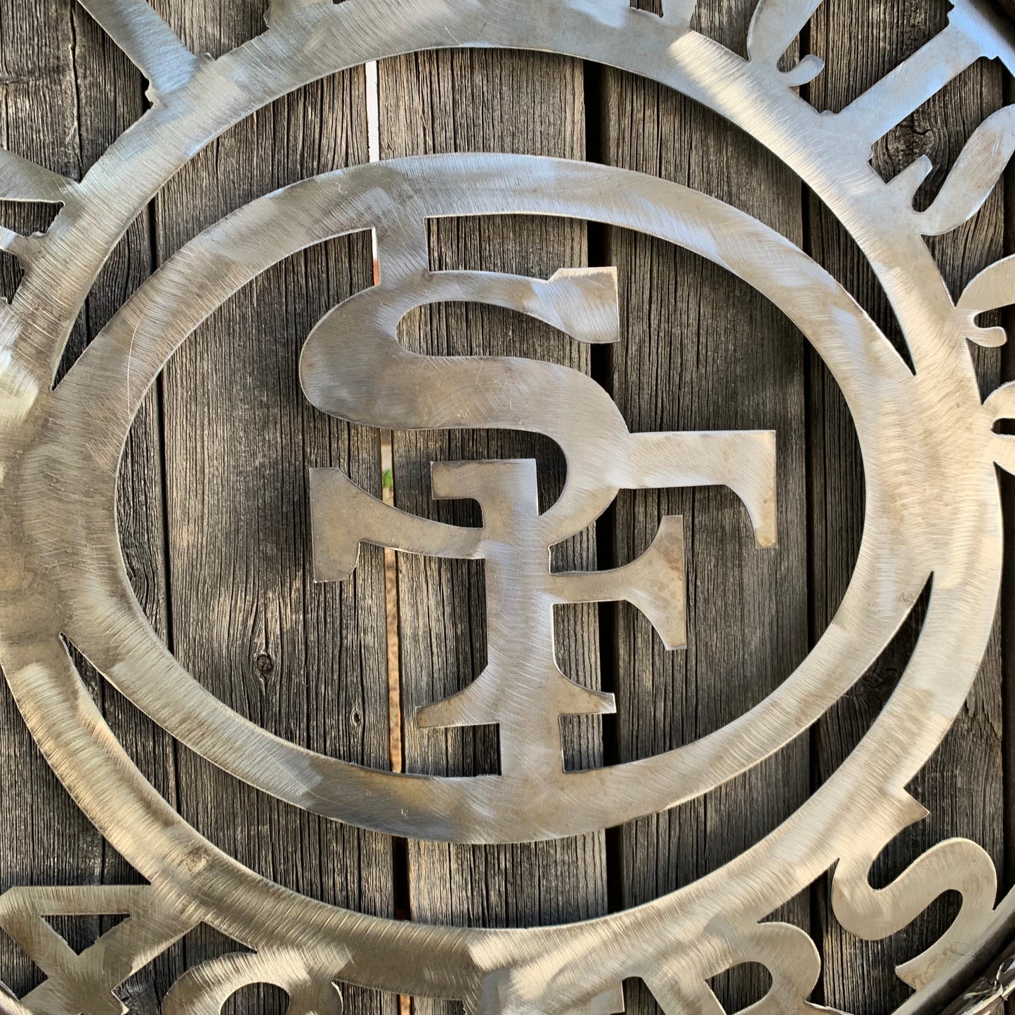 SAN FRANCISCO 49ERS METAL CUSTOM VINTAGE RAW METAL CRAFT TEAM SIGN HANDMADE 12",18",24",32",36",40",50"