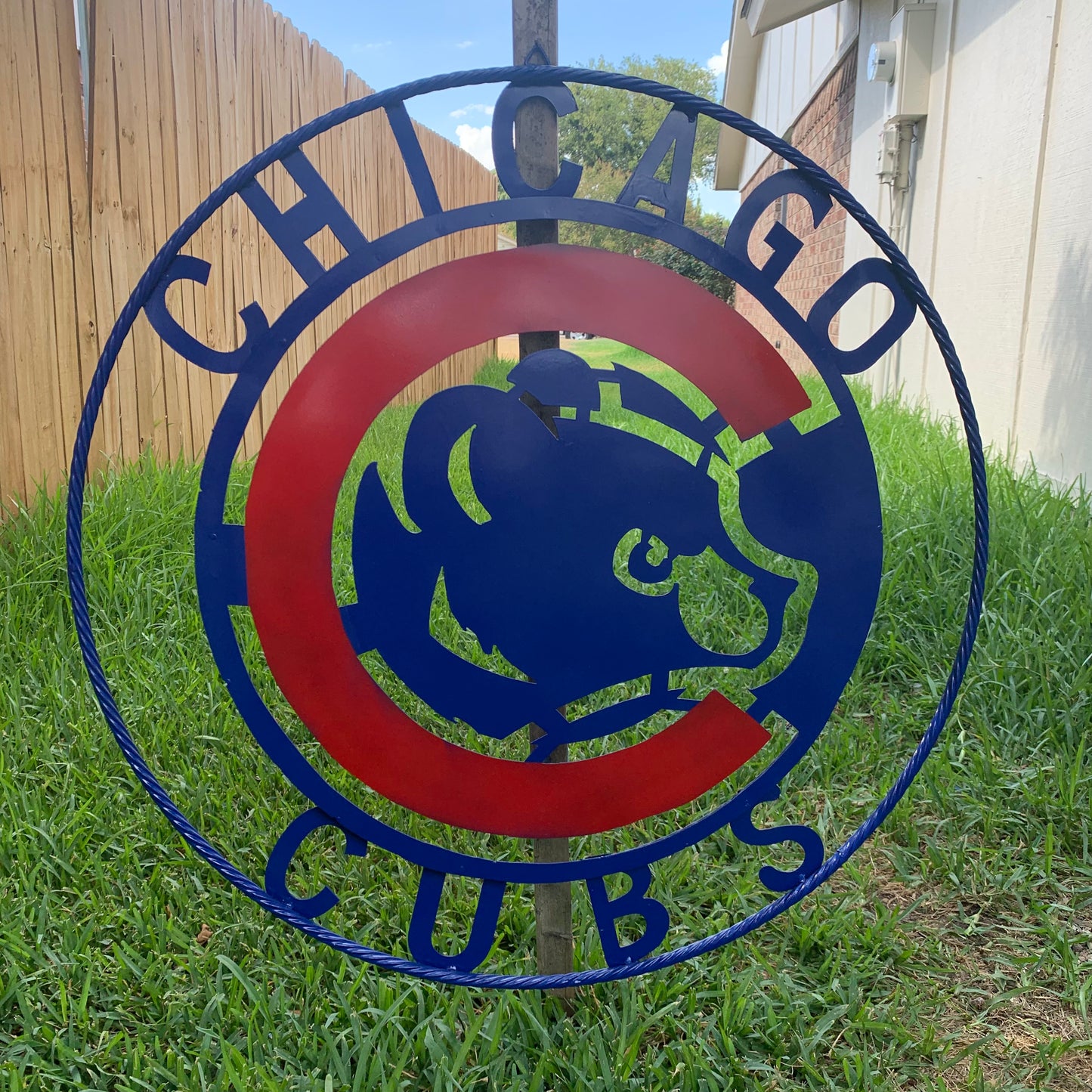 12", 18", 24", 32" CHICAGO CUBS CUSTOM METAL VINTAGE CRAFT TEAM SPORTS SIGN HANDMADE