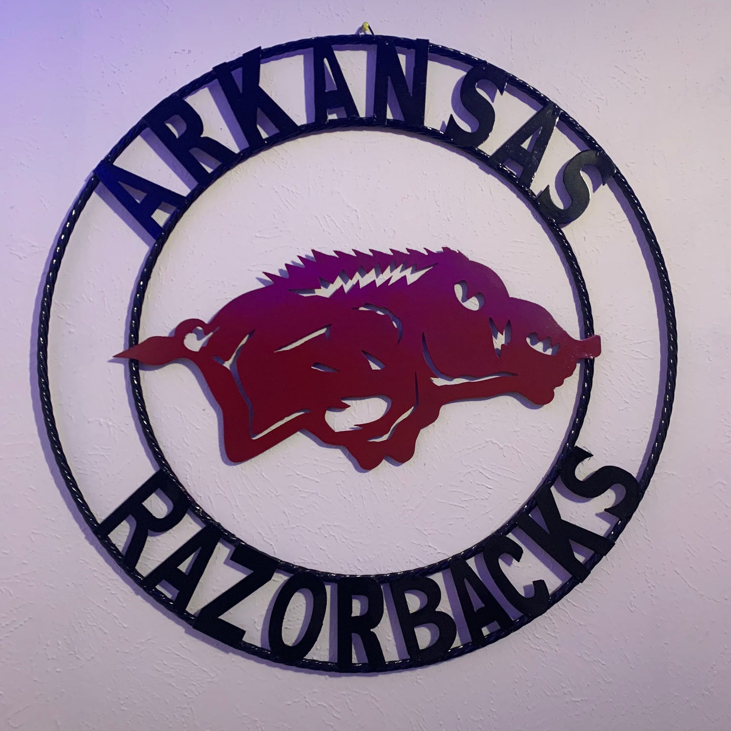 ARKANSAS RAZORBACKS CUSTOM METAL VINTAGE CRAFT SIGN TEAM WALL ART WESTERN HOME DECOR HANDAMADE