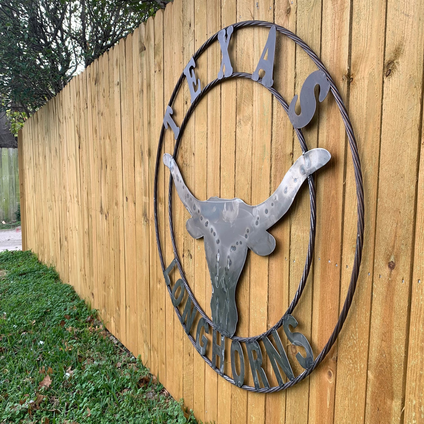50" TEXAS LONGHORNS LARGE CUSTOM RAW METAL VINTAGE CRAFT SIGN TEAM ART UNPAINTED WESTERN HOME DECOR HANDMADE STEEL #EH12570