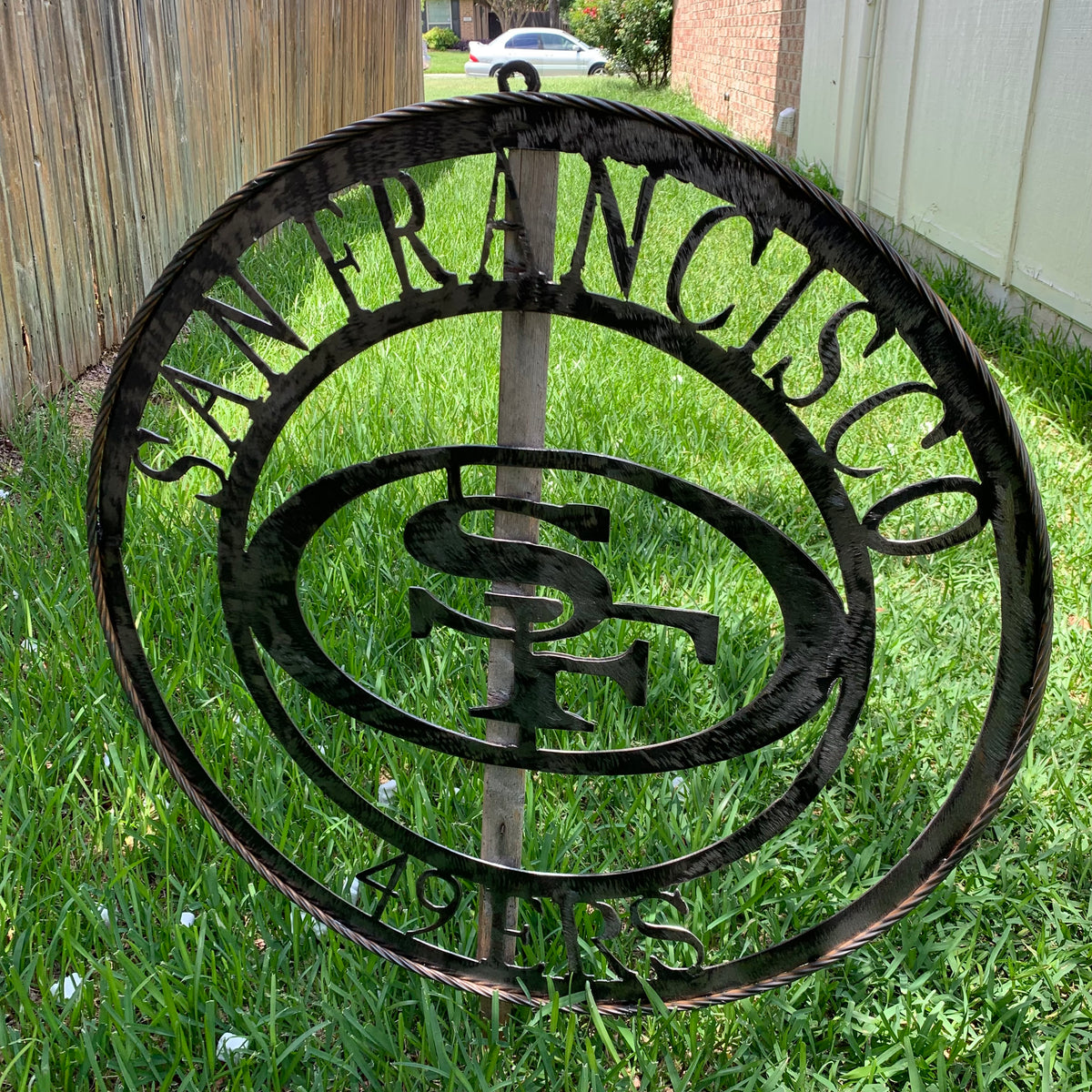 SAN FRANCISCO 49ERS METAL CUSTOM VINTAGE RAW METAL CRAFT TEAM SIGN HANDMADE 12",18",24",32",36",40",50"