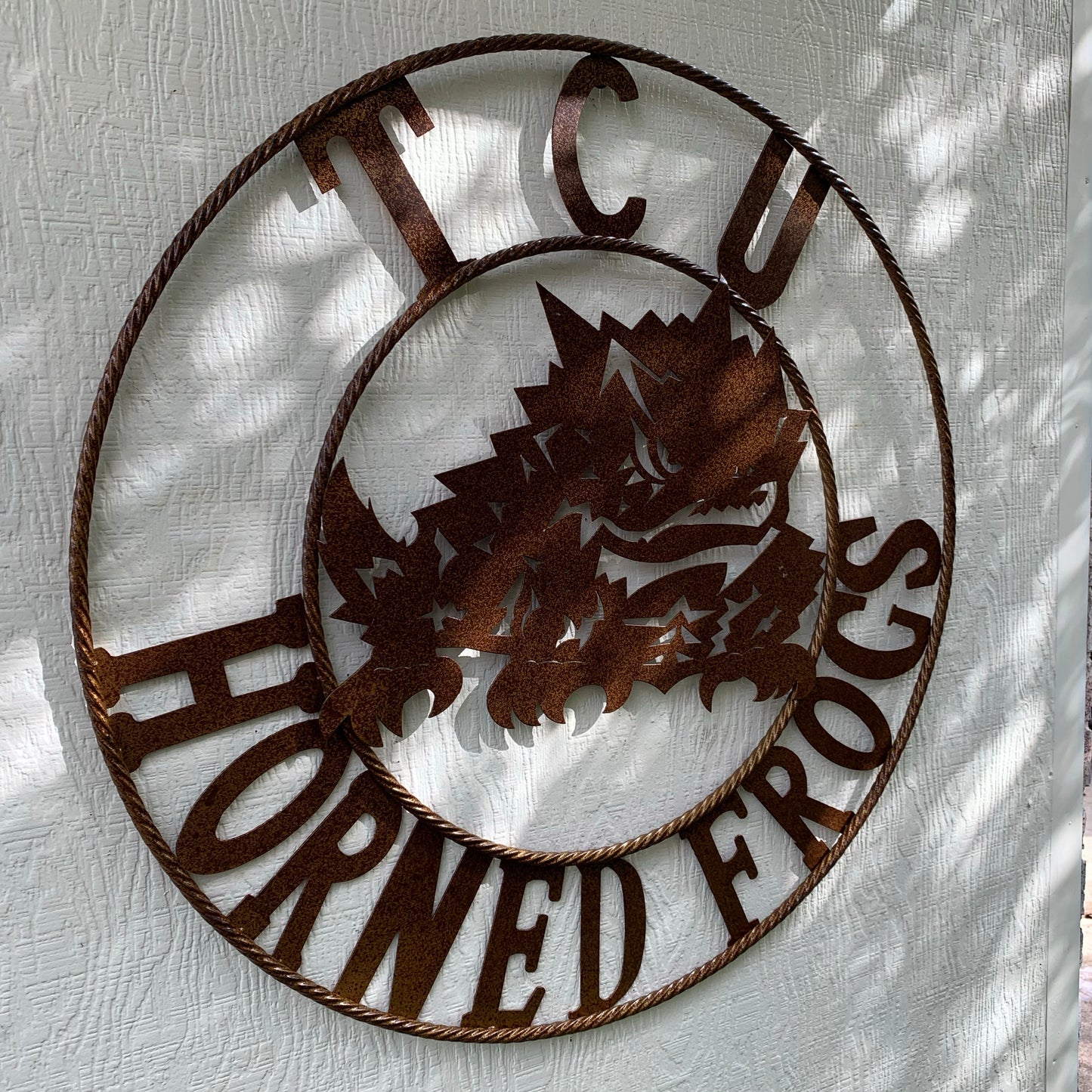 12", 18", 24", 32" TCU HORNED FROGS CUSTOM VINTAGE CRAFT METAL TEAM SIGN HANDMADE