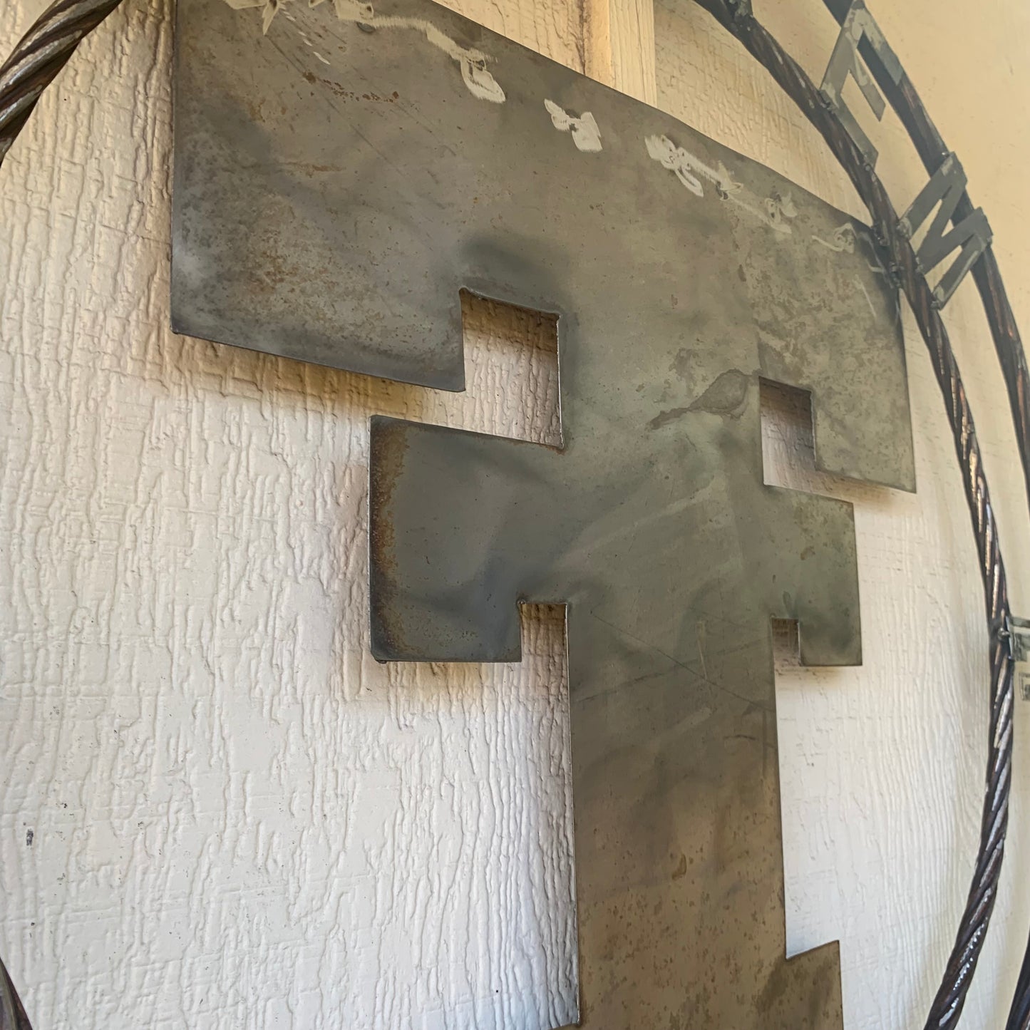12",18",24",32",36" WRECKEM TEXAS TECH RAW METAL CUSTOM VINTAGE CRAFT METAL TEAM SIGN HANDMADE
