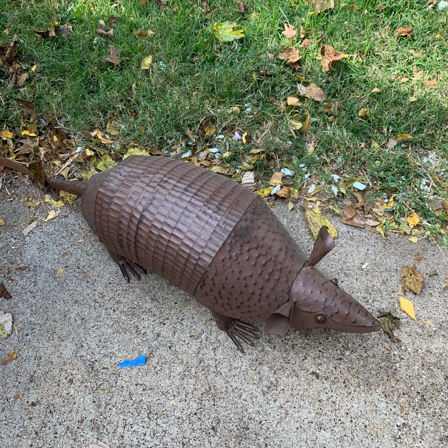 TEXAS FLAG ARMADILLO GARDEN ANIMAL SCULPTURE YARD ART METAL DECOR ORNAMENT PATRIOTIC DECOR HANDMADE #EH12220 30",22",14",10"
