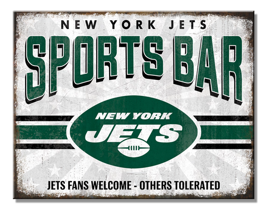#6513 NEWYORK JETS NFL TIN SIGN CUSTOM METAL VINTAGE TEAM CRAFT WESTERN HOME DECOR HANDMADE NEW