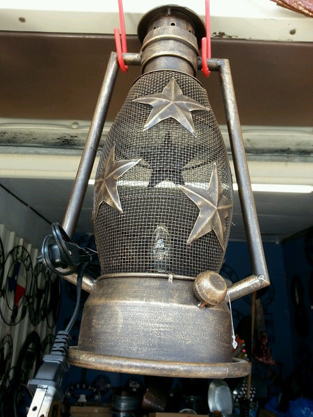 STAR LAMP METAL ART ELECTRIC LANTERN LAMP WESTERN HOME DECOR NEW LIGHTING #EH12727
