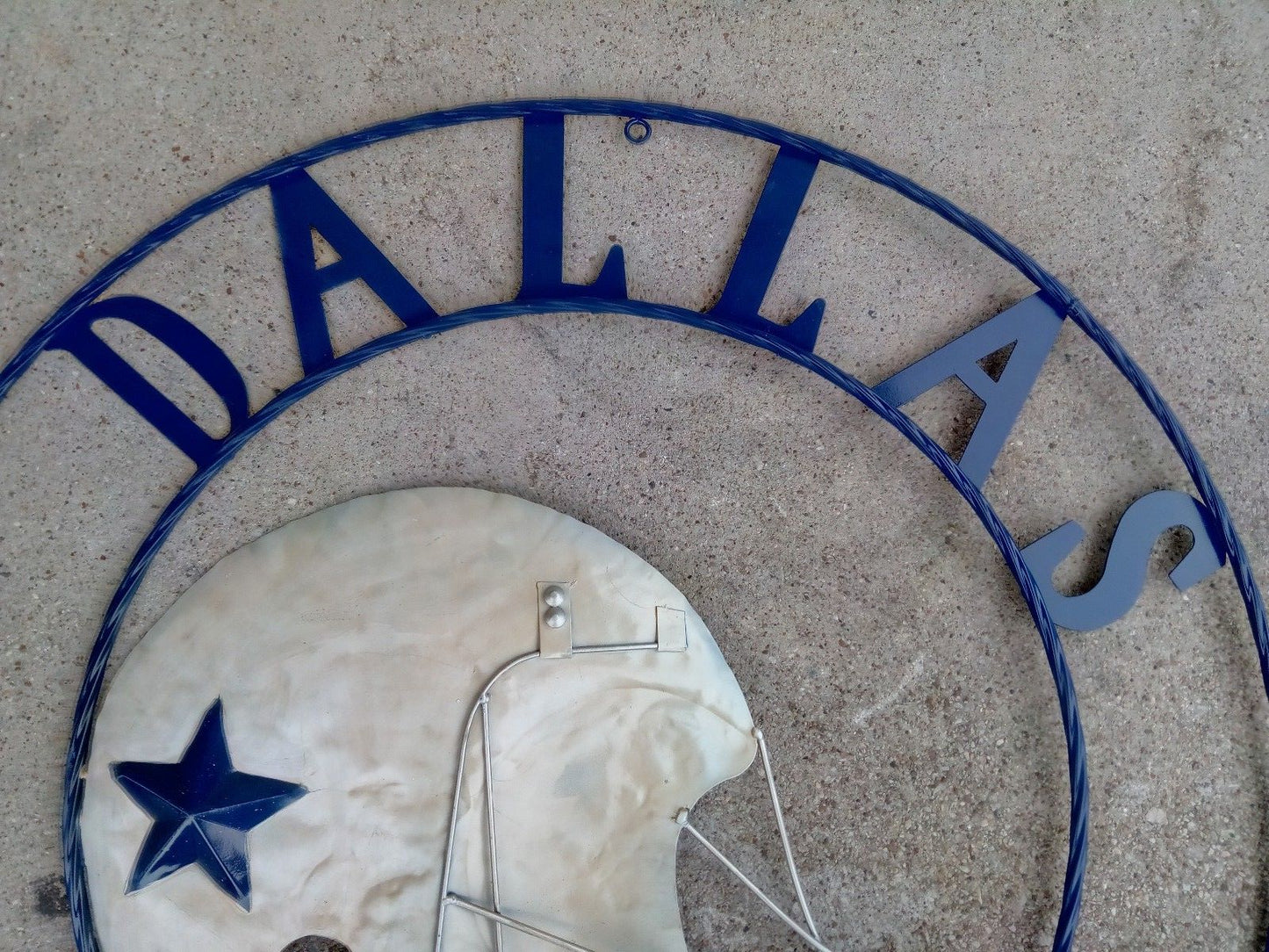 18",24" DALLAS COWBOYS CUSTOM METAL VINTAGE CRAFT TEAM WESTERN HOME DECOR
