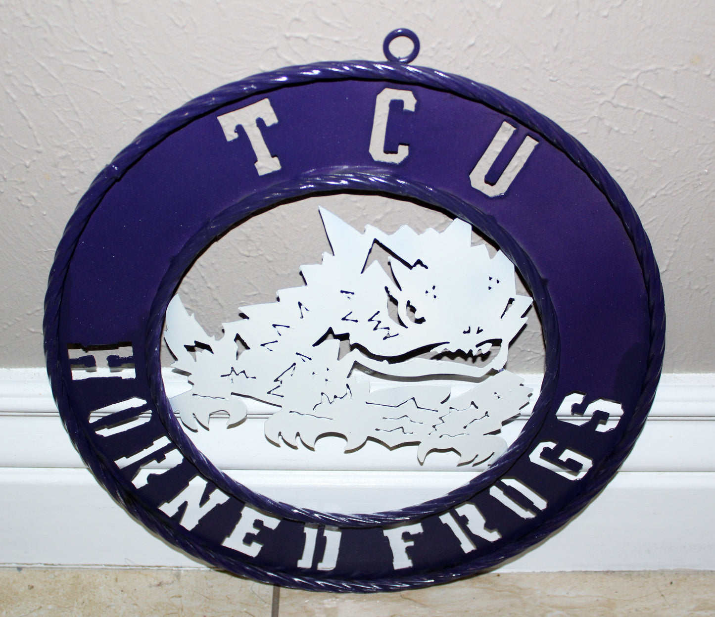 18",24",32" TCU HORNED FROGS CUSTOM METAL VINTAGE CRAFT TEAM SIGN WESTERN HOME DECOR HANDMADE